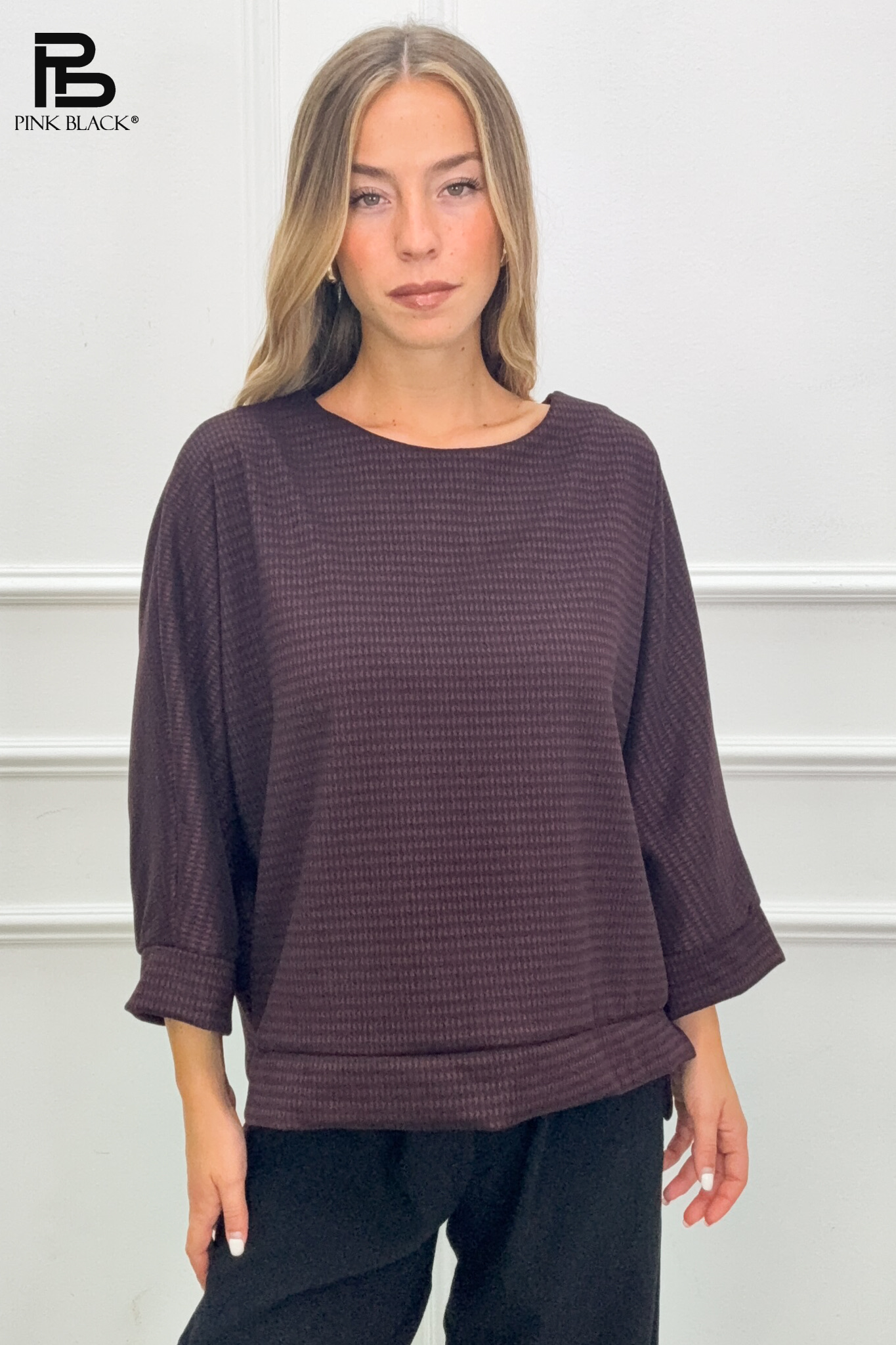 Relaxed Boat-Neck Blouse