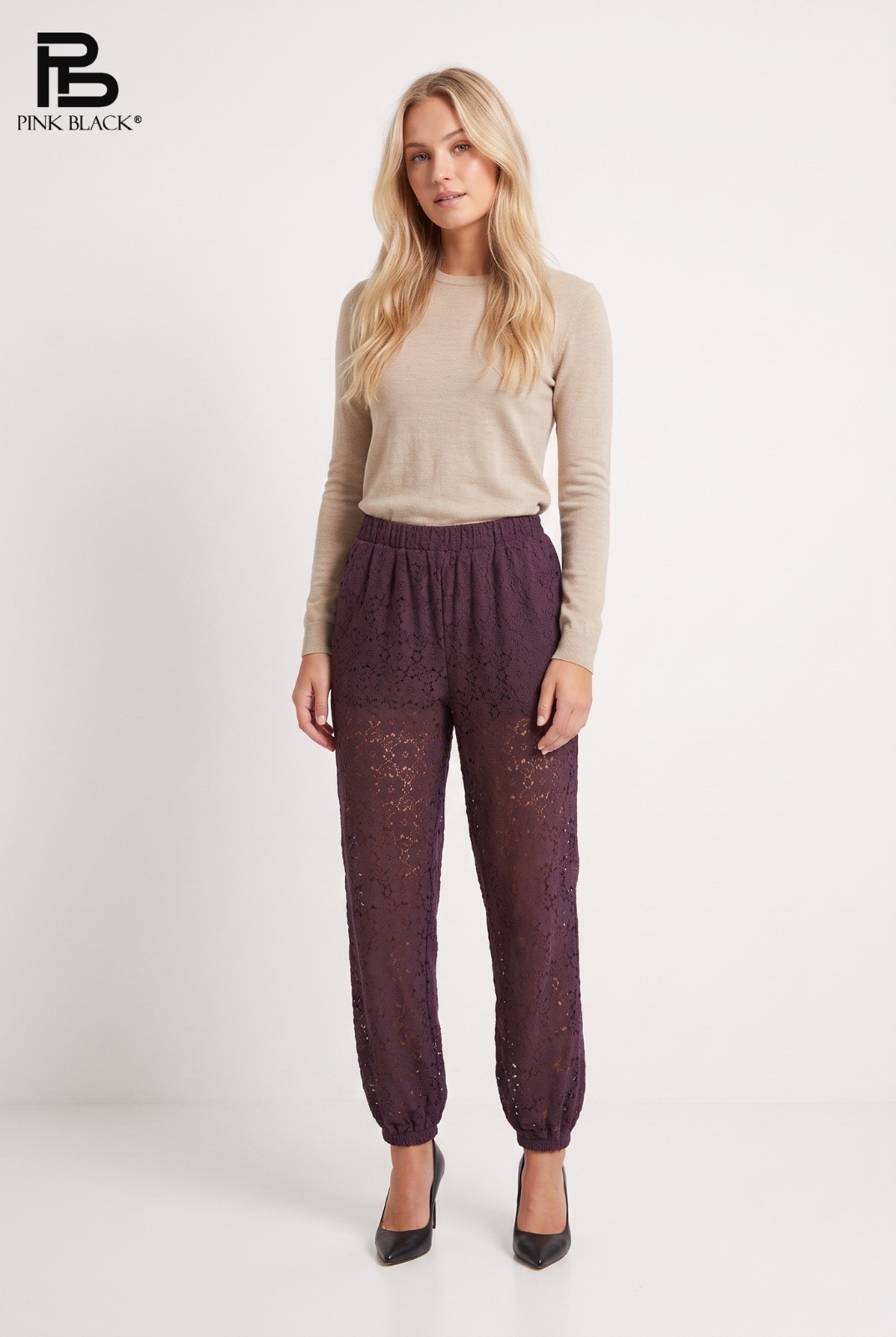 Lace Jogger Trousers