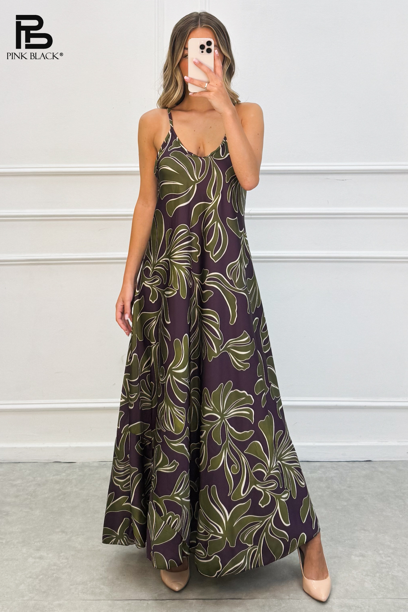 Sleeveless A-line Maxi Dress