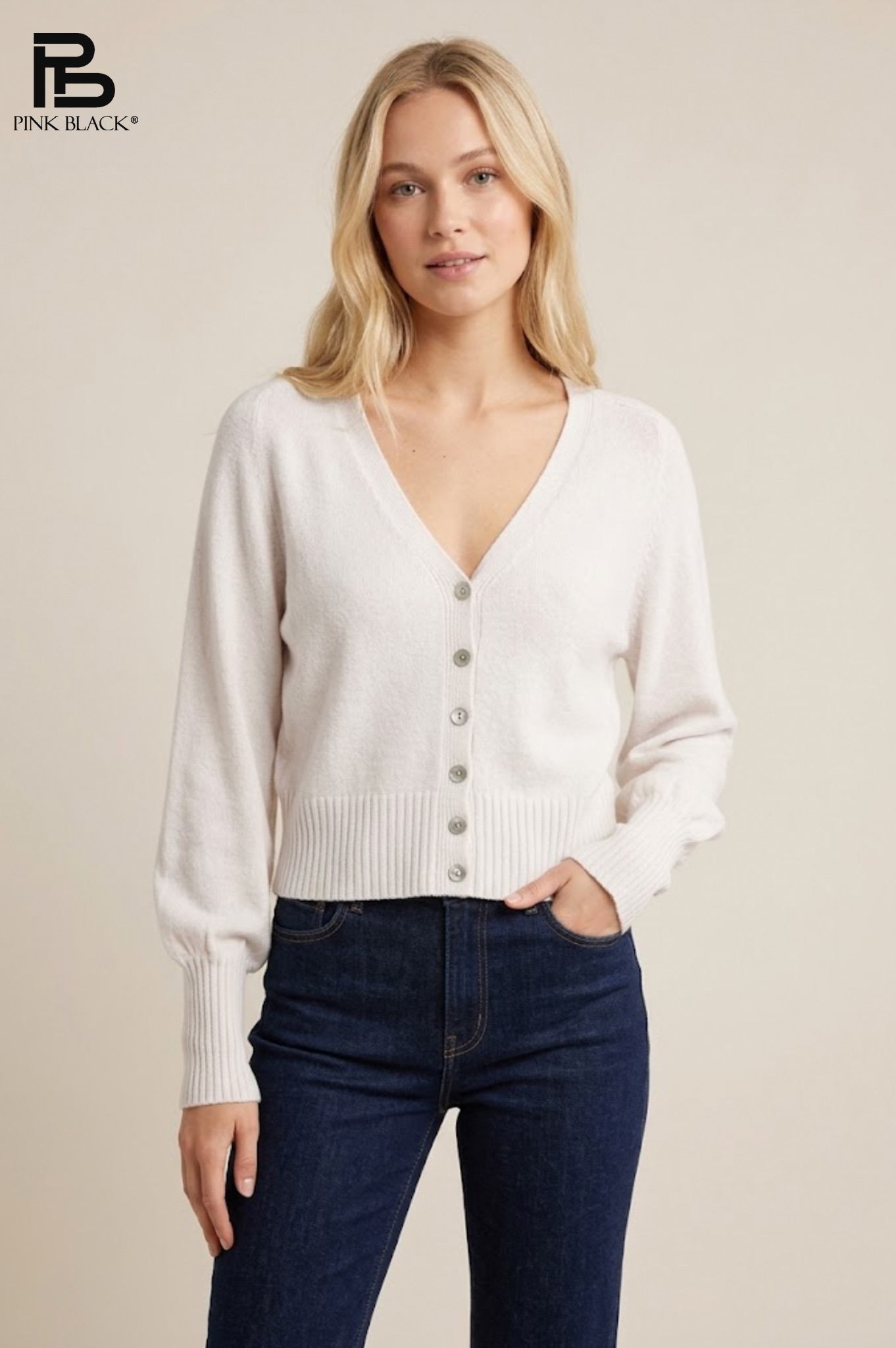 V-neck Knit Cardigan