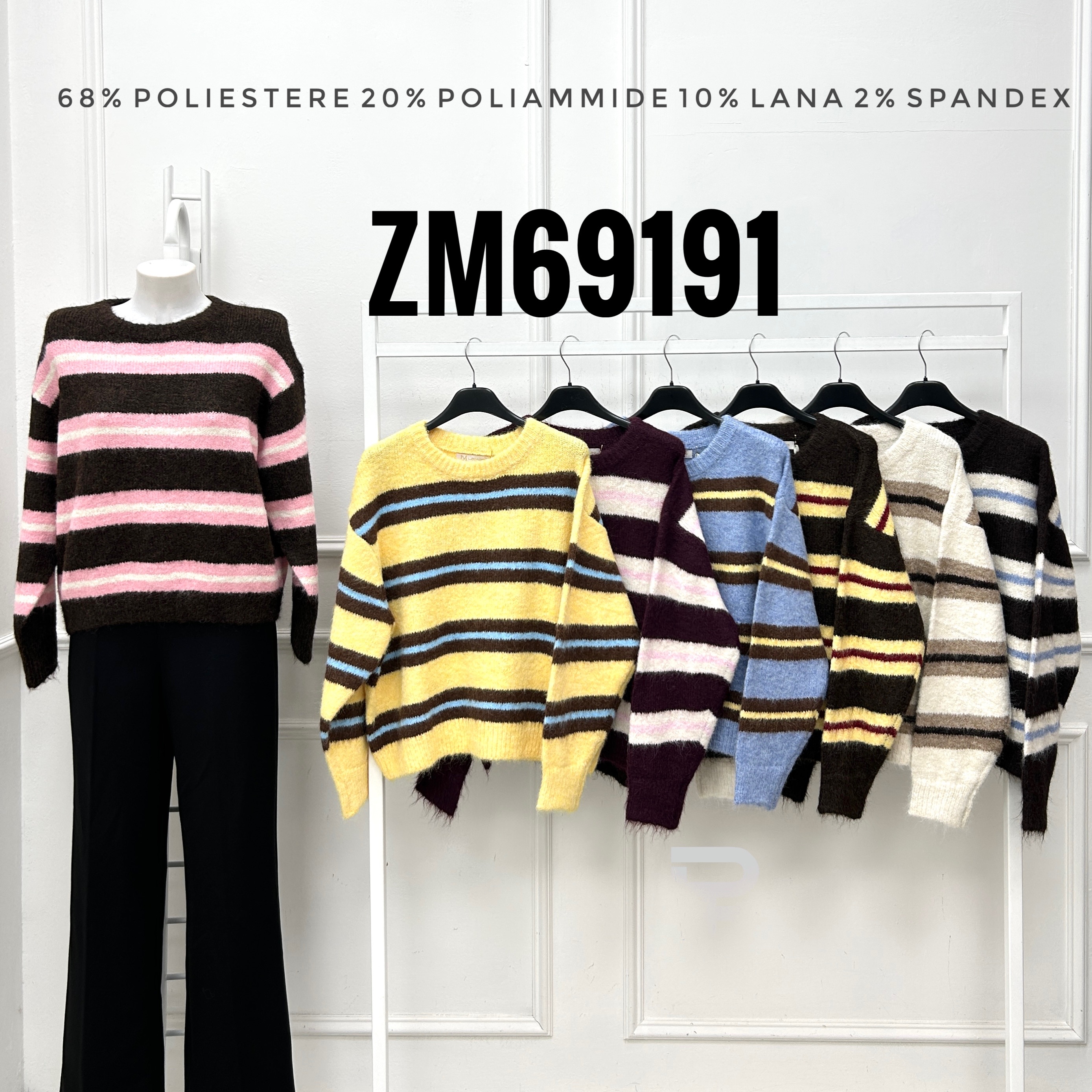 Fuzzy Striped Sweater