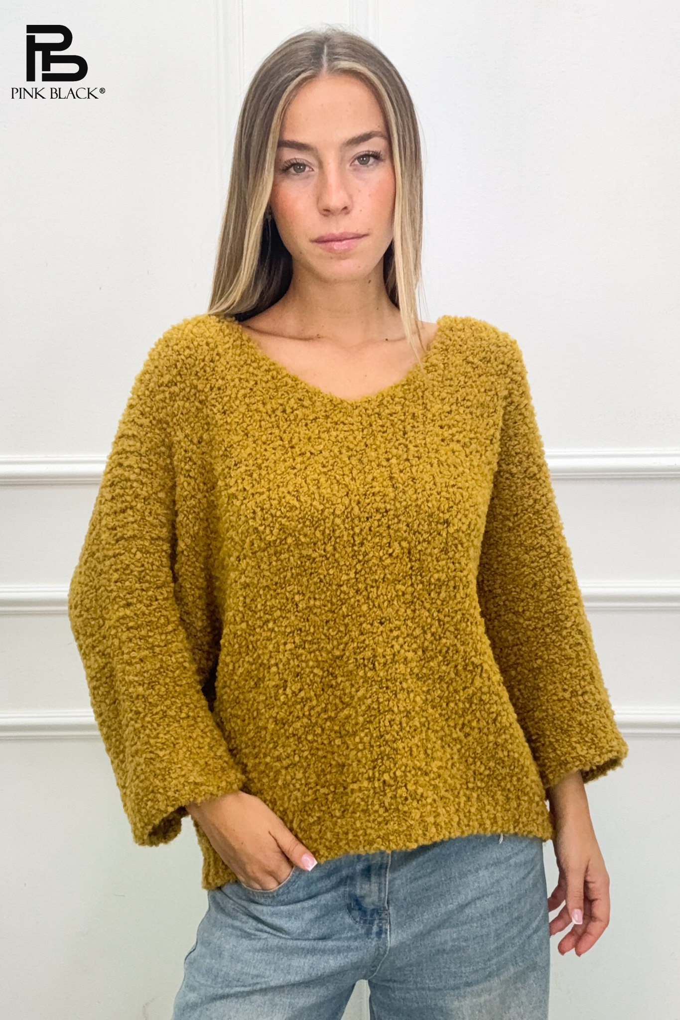 Relaxed V‑Neck Sweater