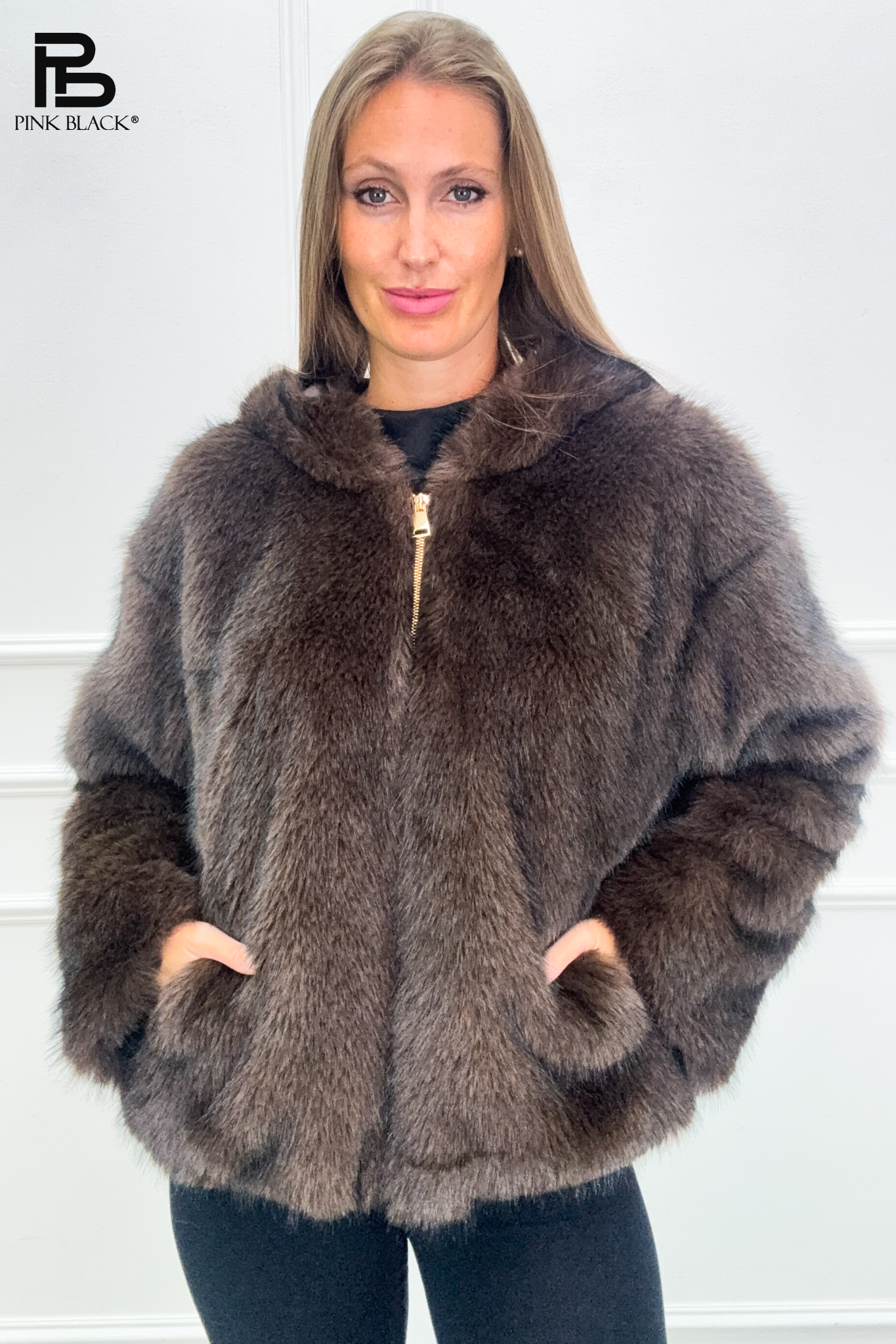 Faux-Fur Hooded Jacket