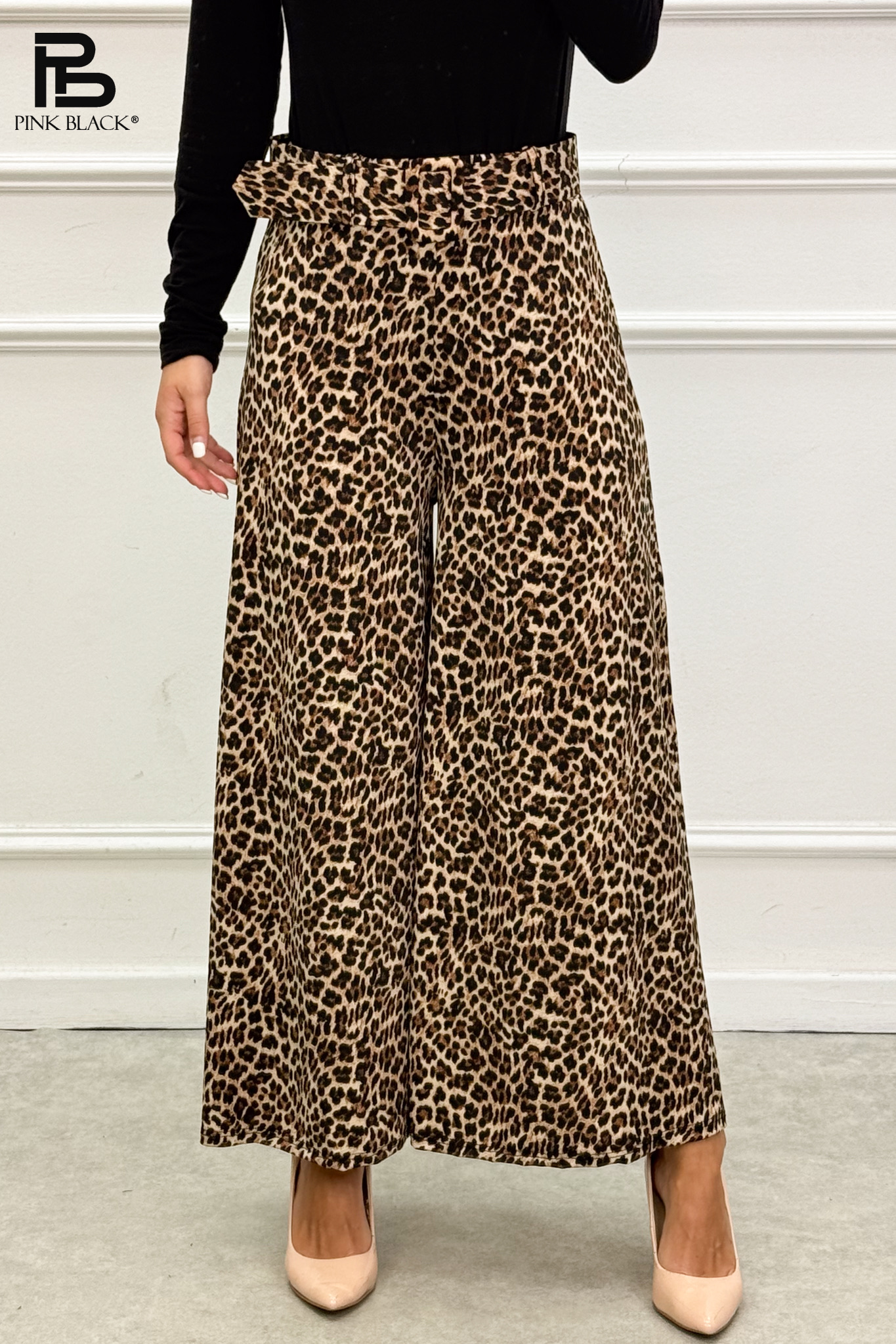 Wide Belted Trousers