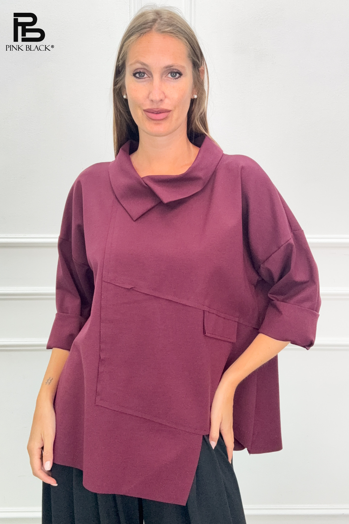 Relaxed Blouse with Collar