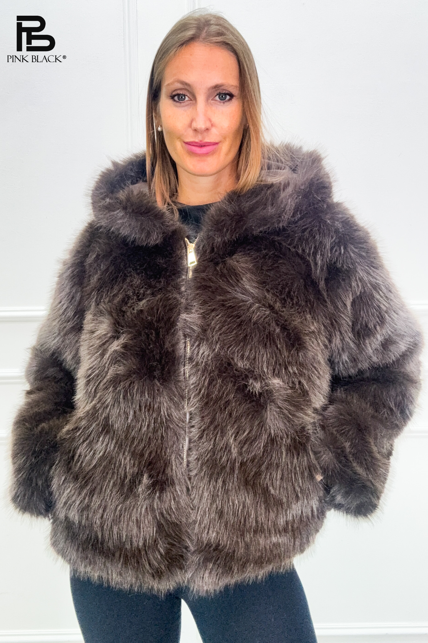 Faux-Fur Hooded Jacket