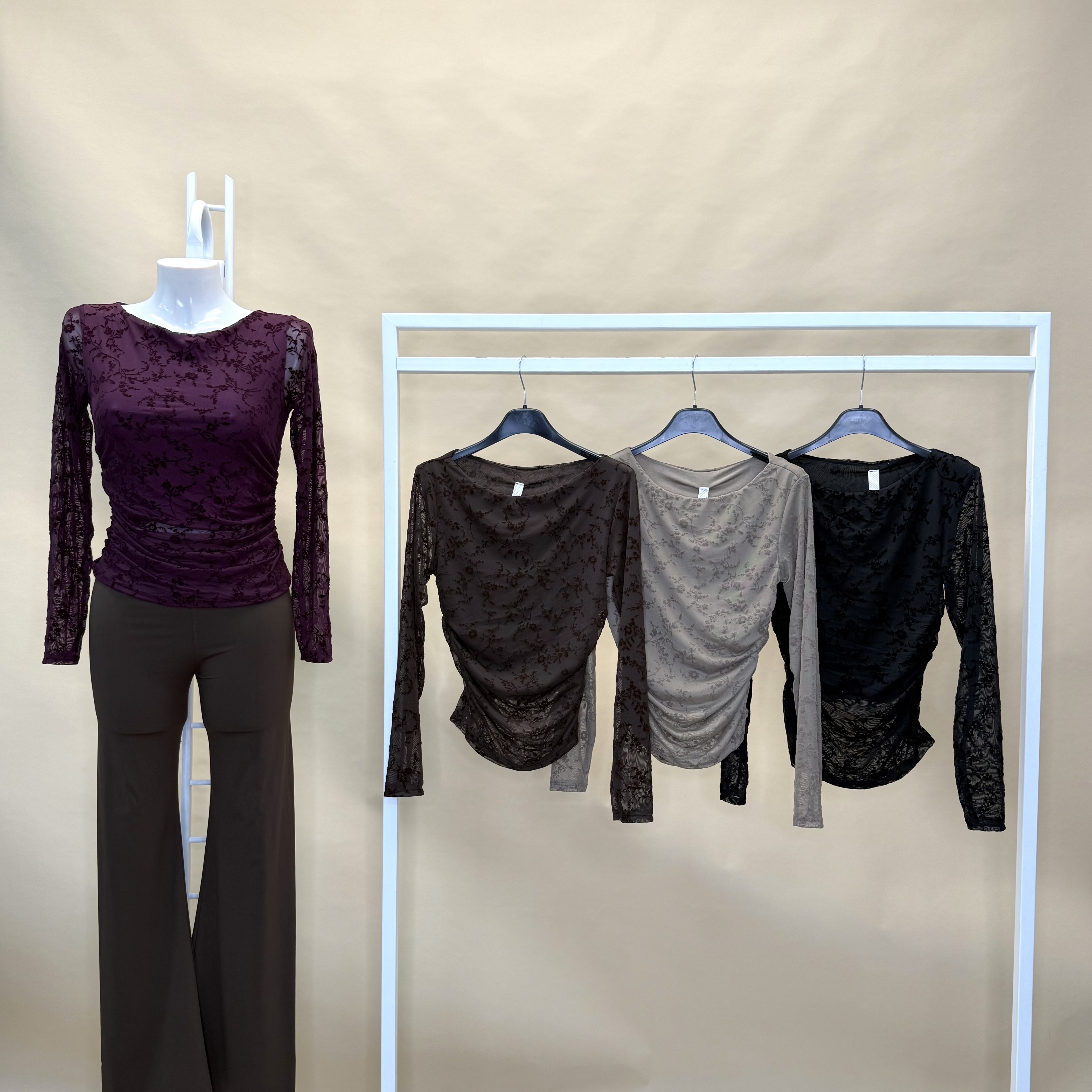 Fitted Micro-Flower Top