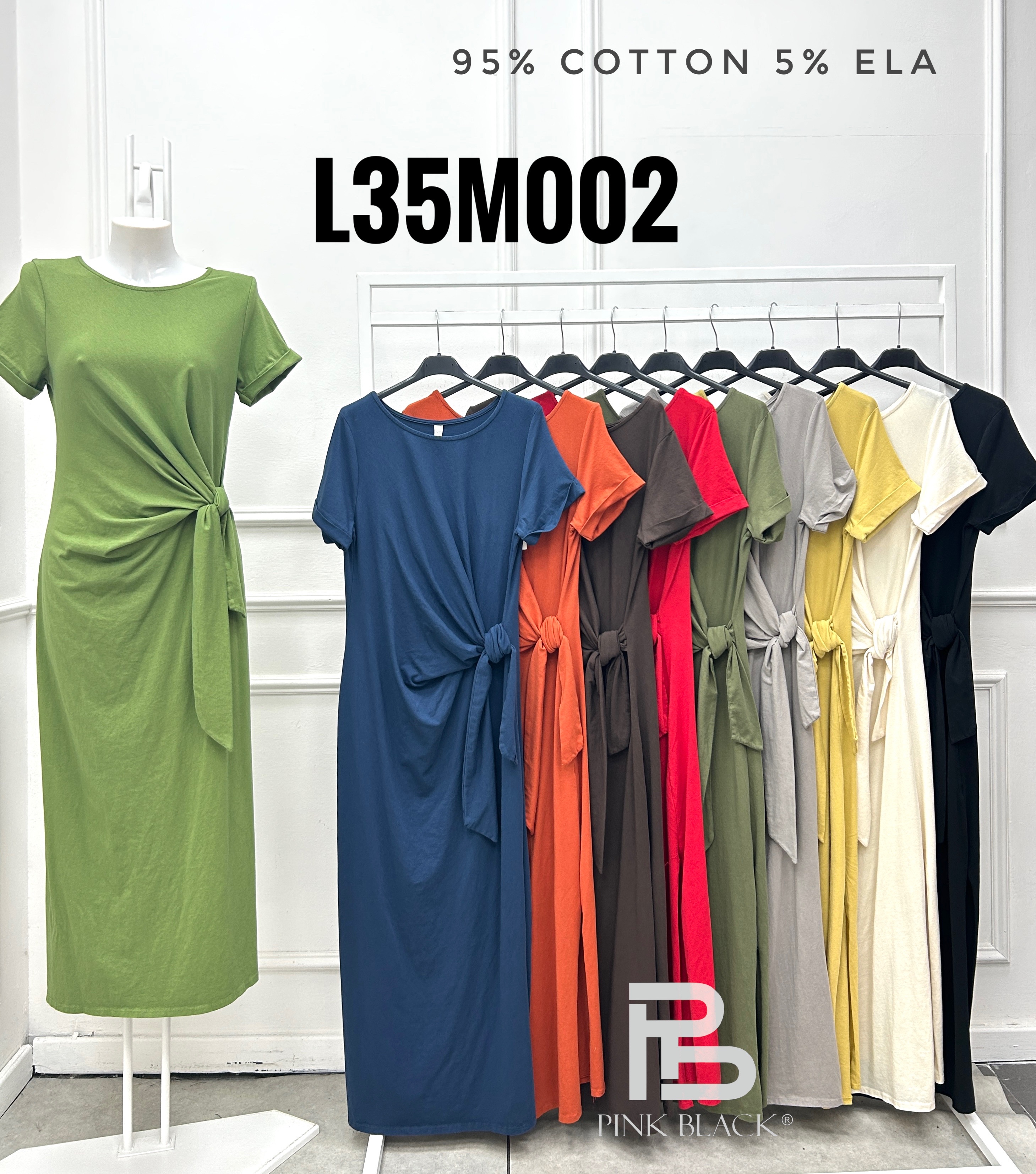 Midi T‑Shirt Dress with Side Ruching