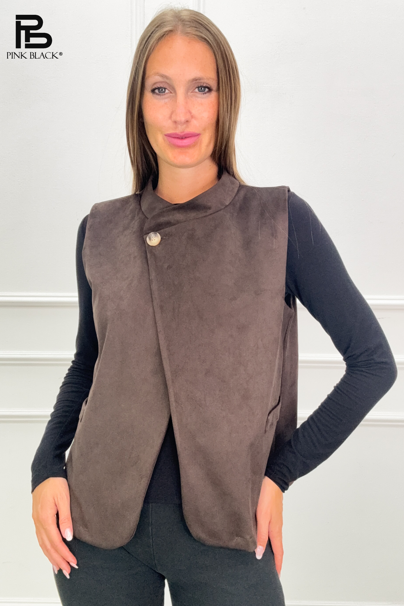 Regular Fit Half-Turtleneck Vest