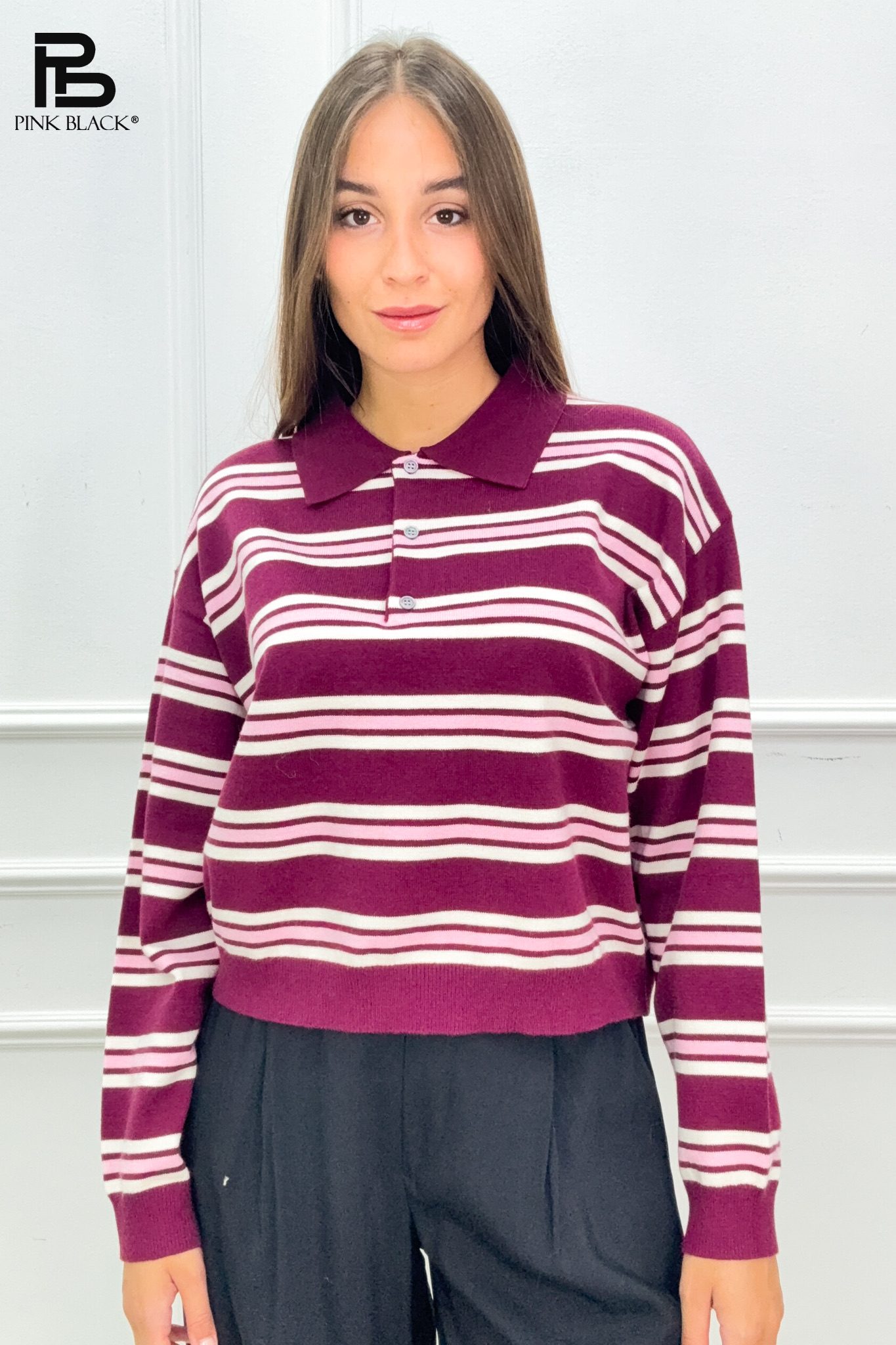 Relaxed Polo Sweater