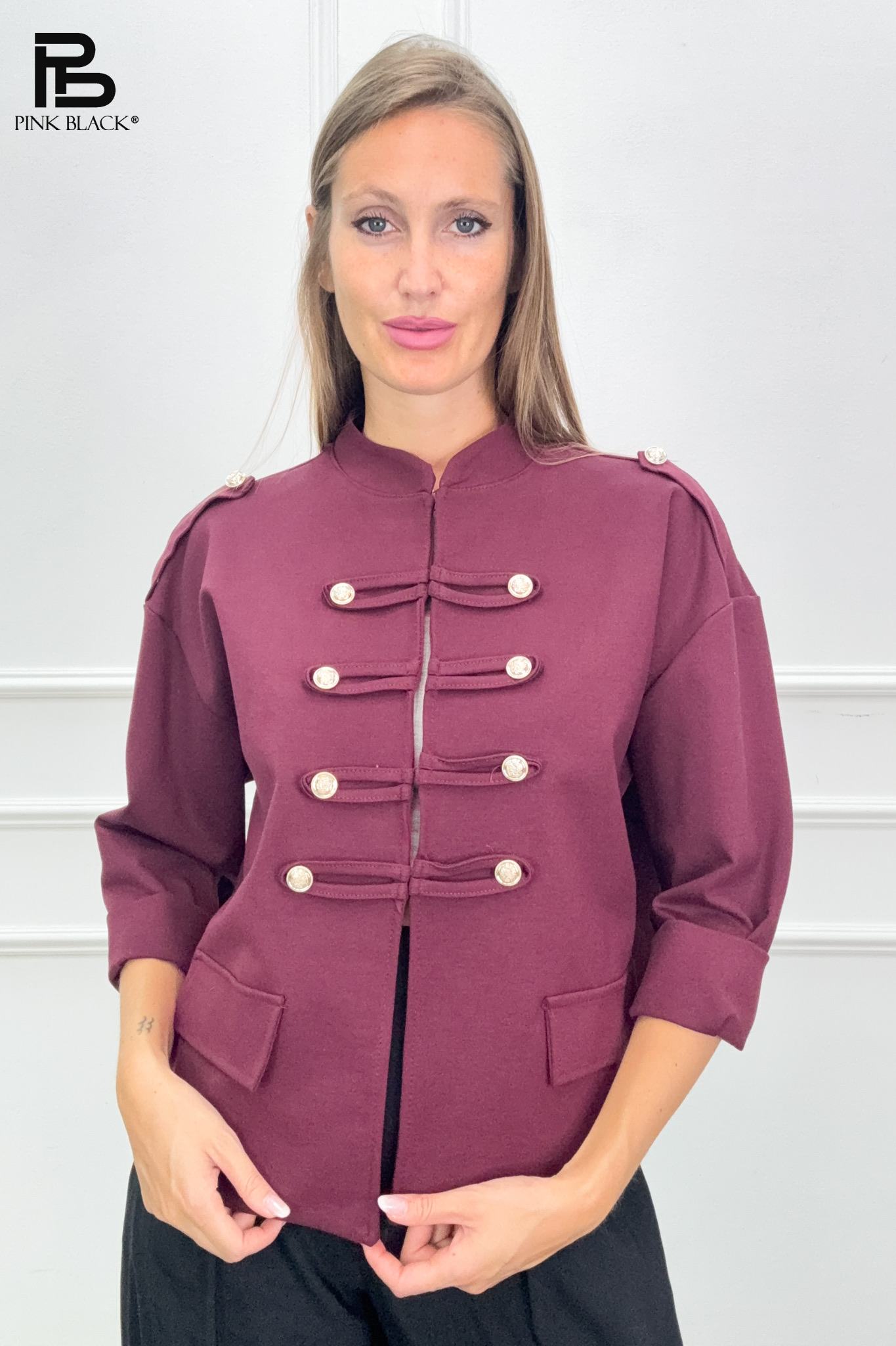 Napoleon Jacket with Mock Neck