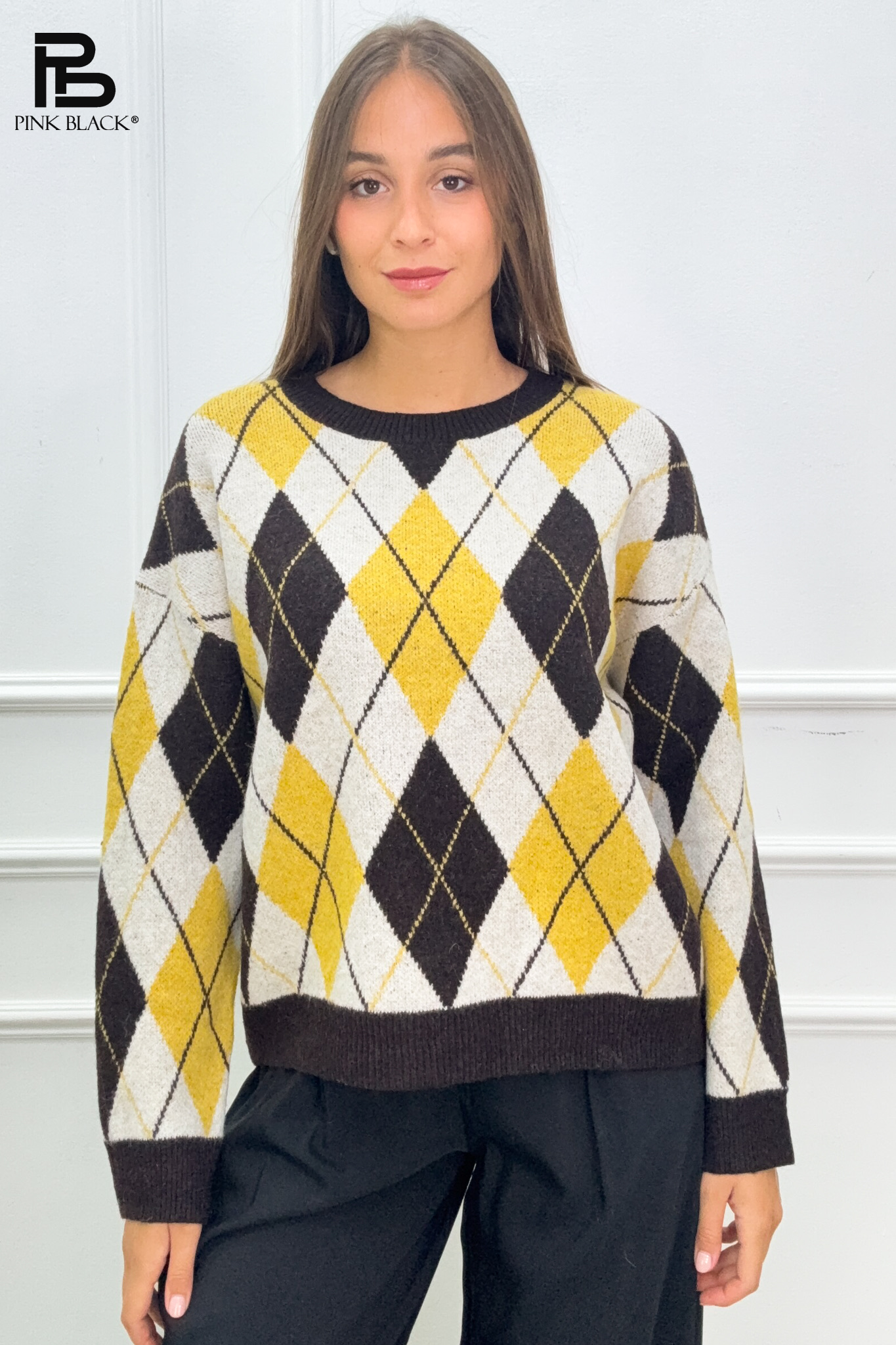 Relaxed Check Sweater