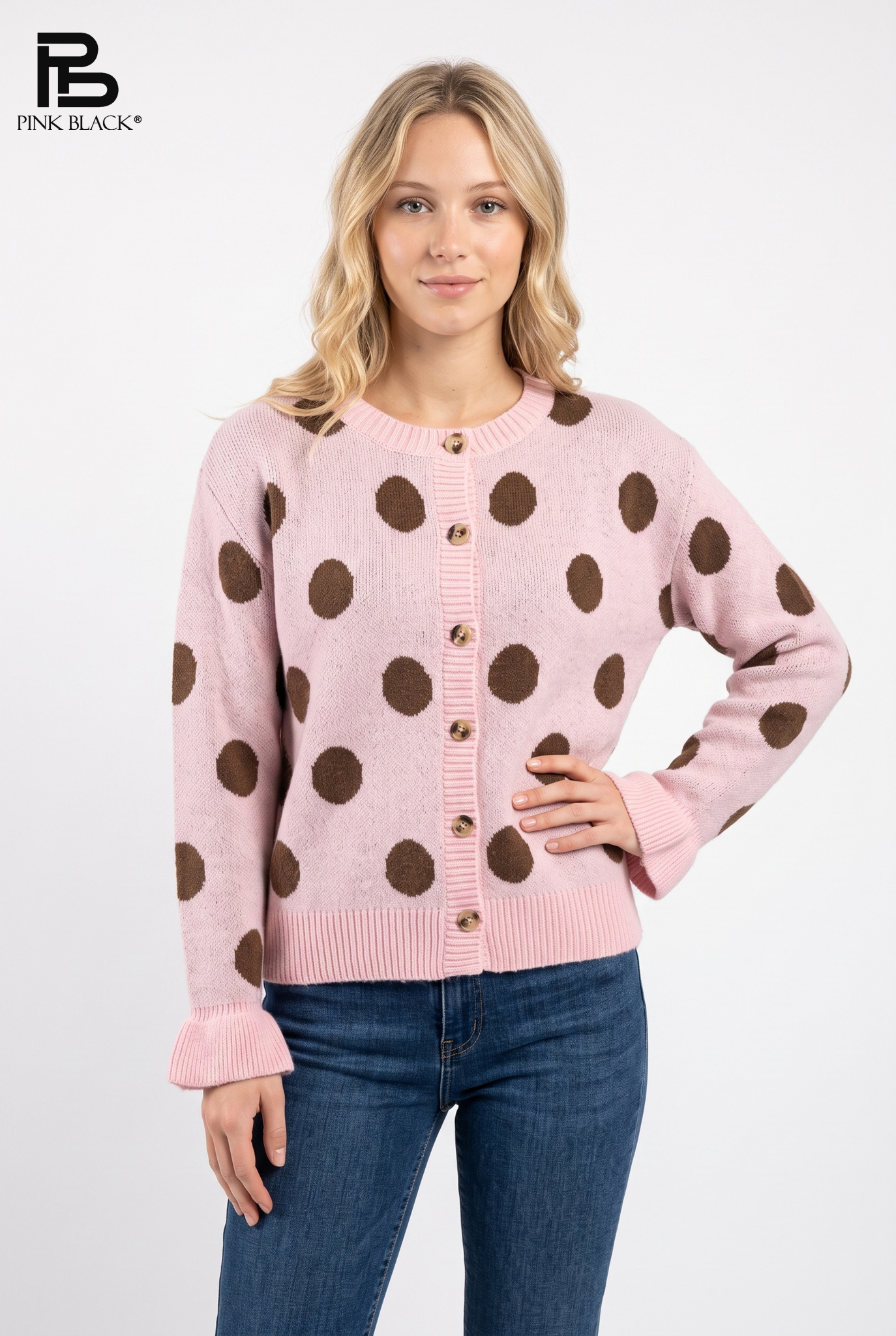 Polka-Dot Cardigan
