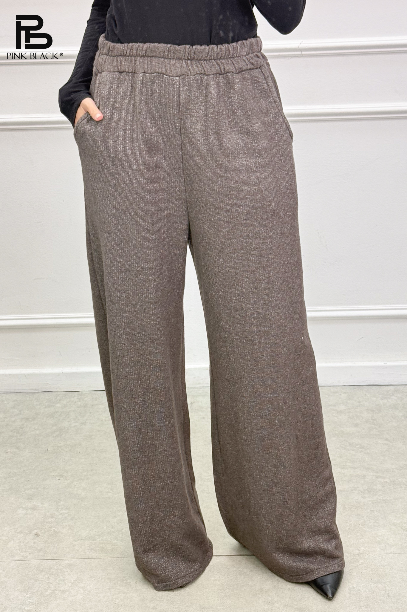 High‑Waist Wide Leg Trousers