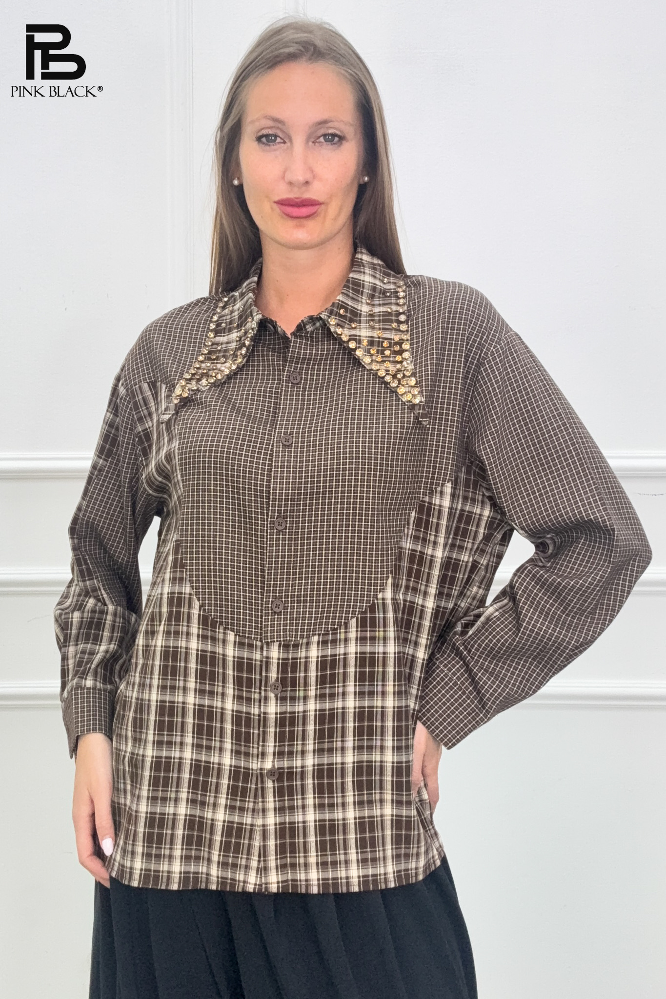 Longline Shirt with Collar