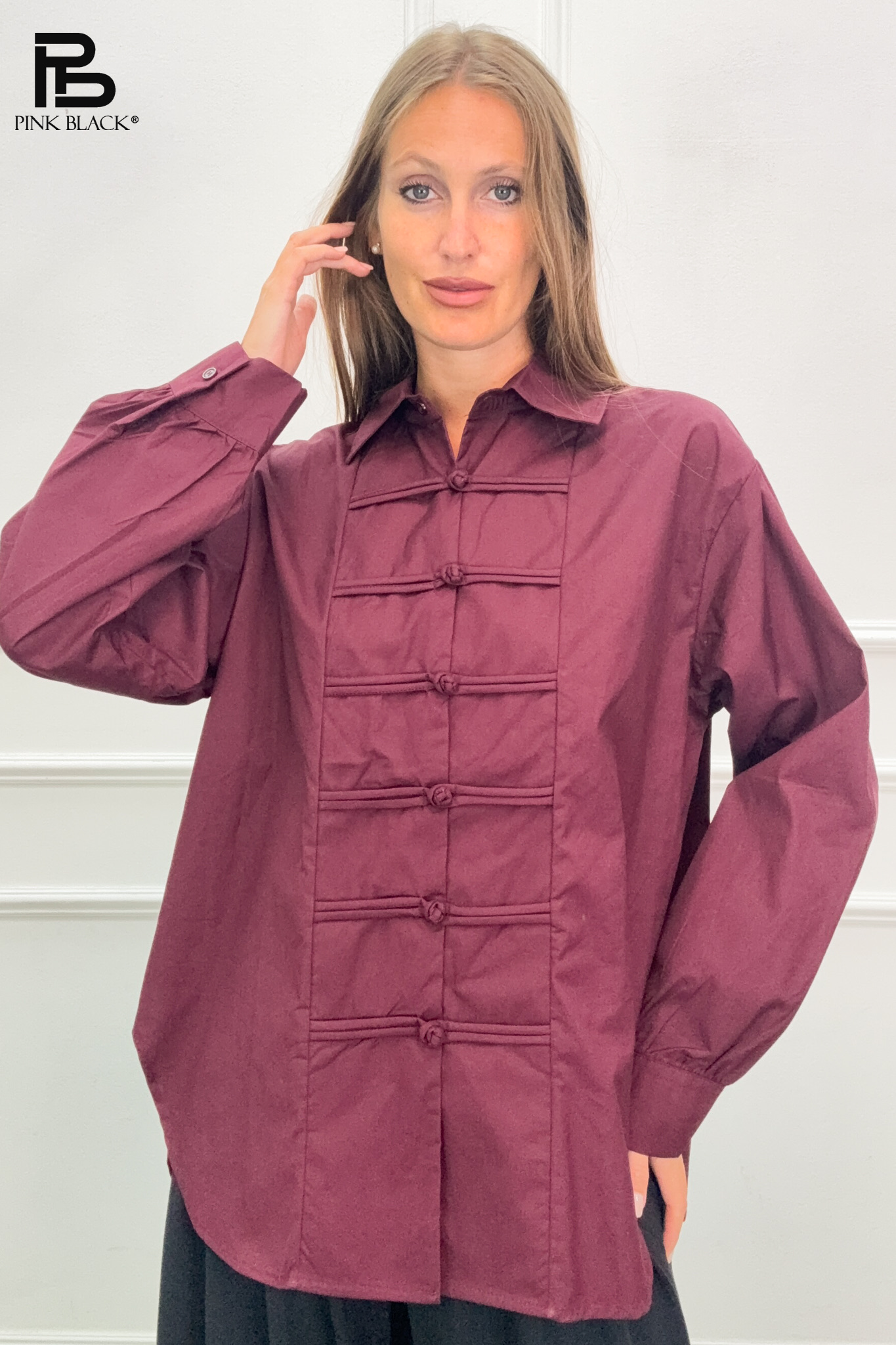 Oversized Shirt with Collar