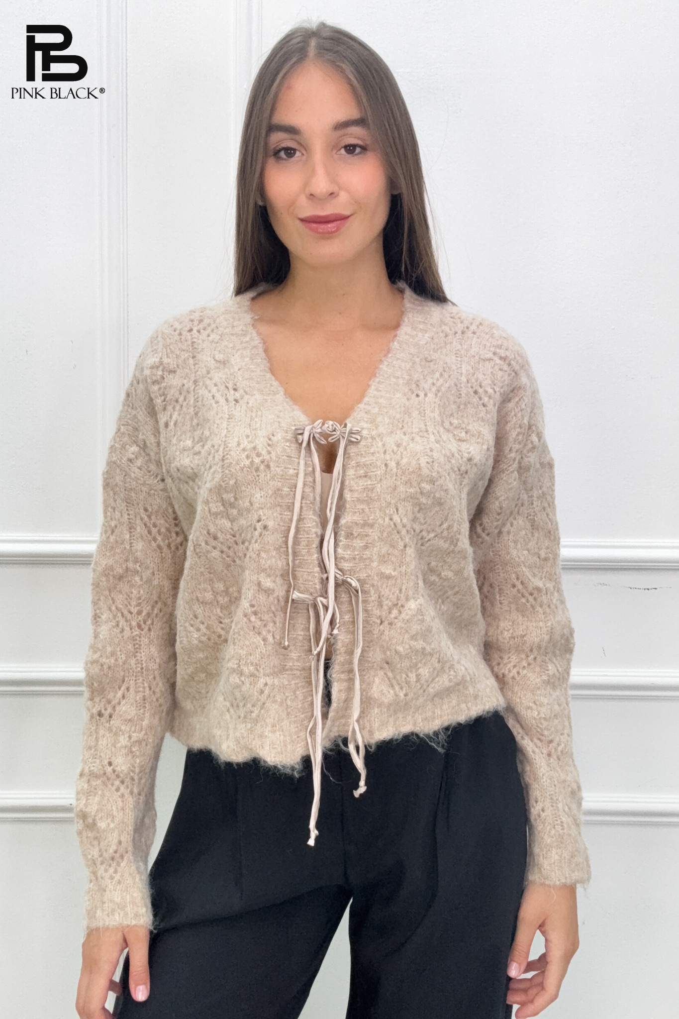 Bow-Tie Waist Cardigan
