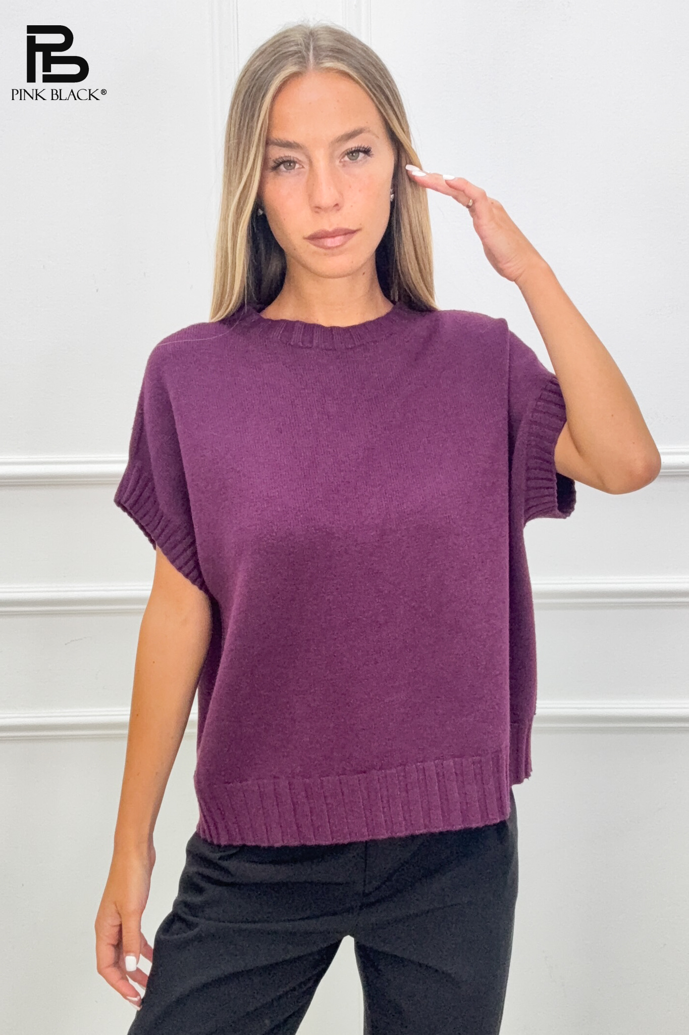 Oversized Short-Sleeve Sweater