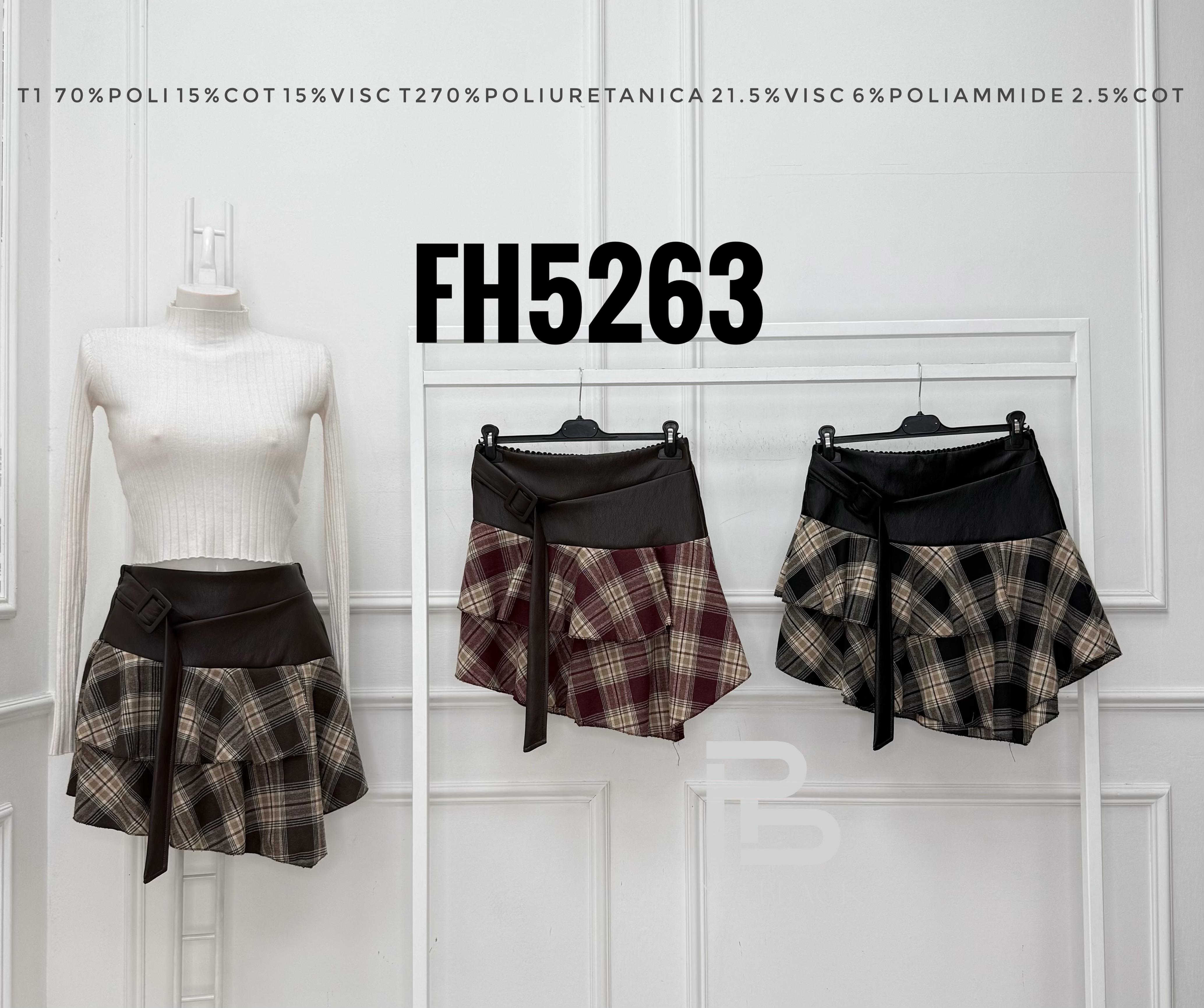 Flared Mini Skirt with Ruffles
