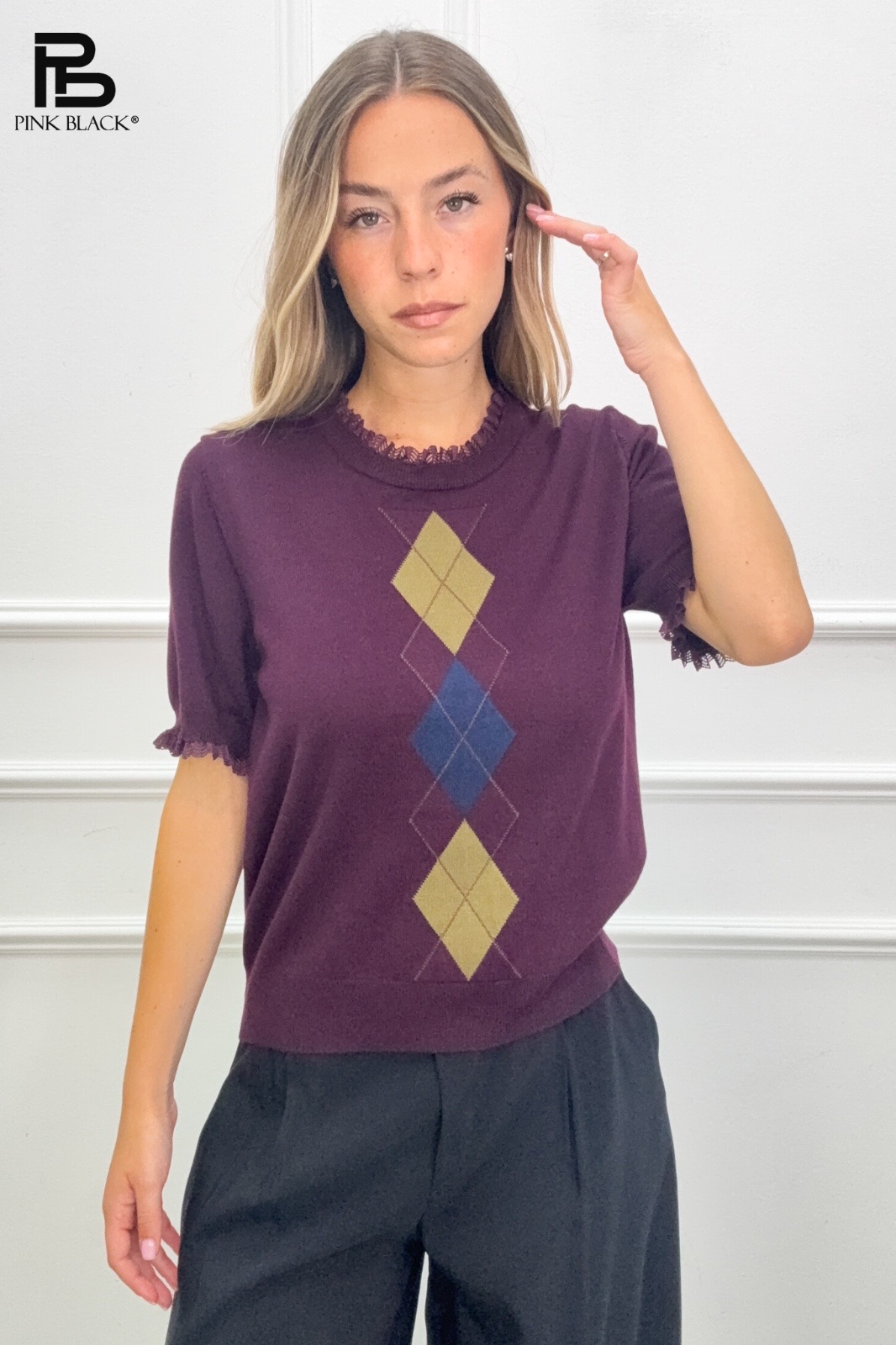 Lace-Trim Sweater