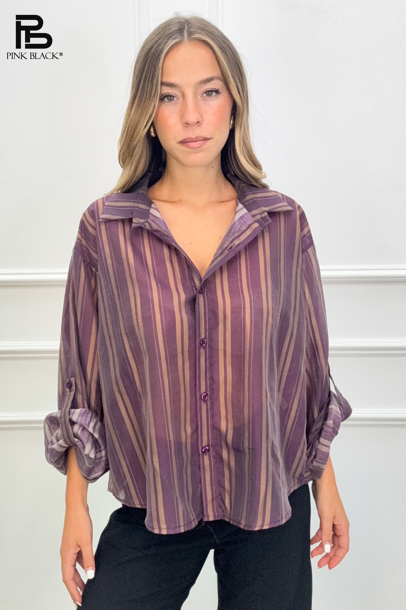 Oversize Shirt with Collar
