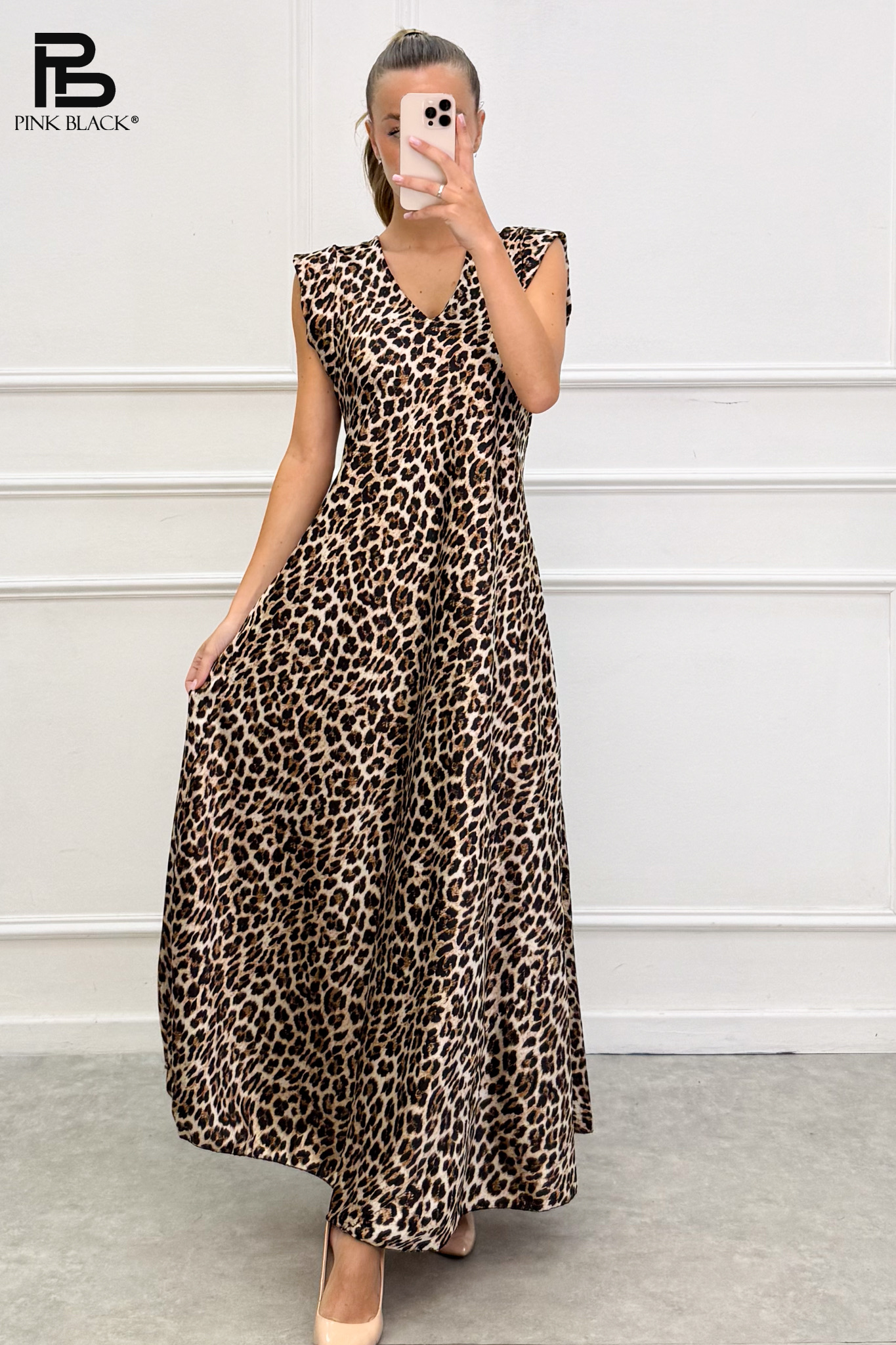 A-line V-neck Dress