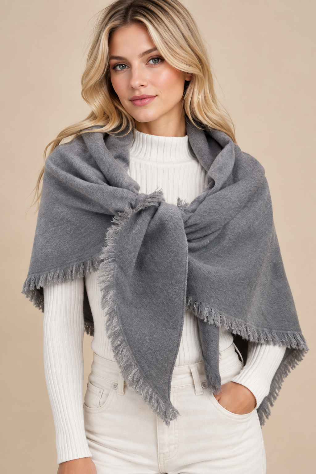 Fringed Wrap Scarf