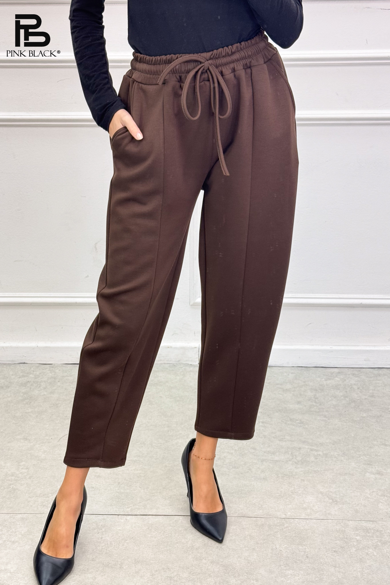Straight Drawstring Trousers
