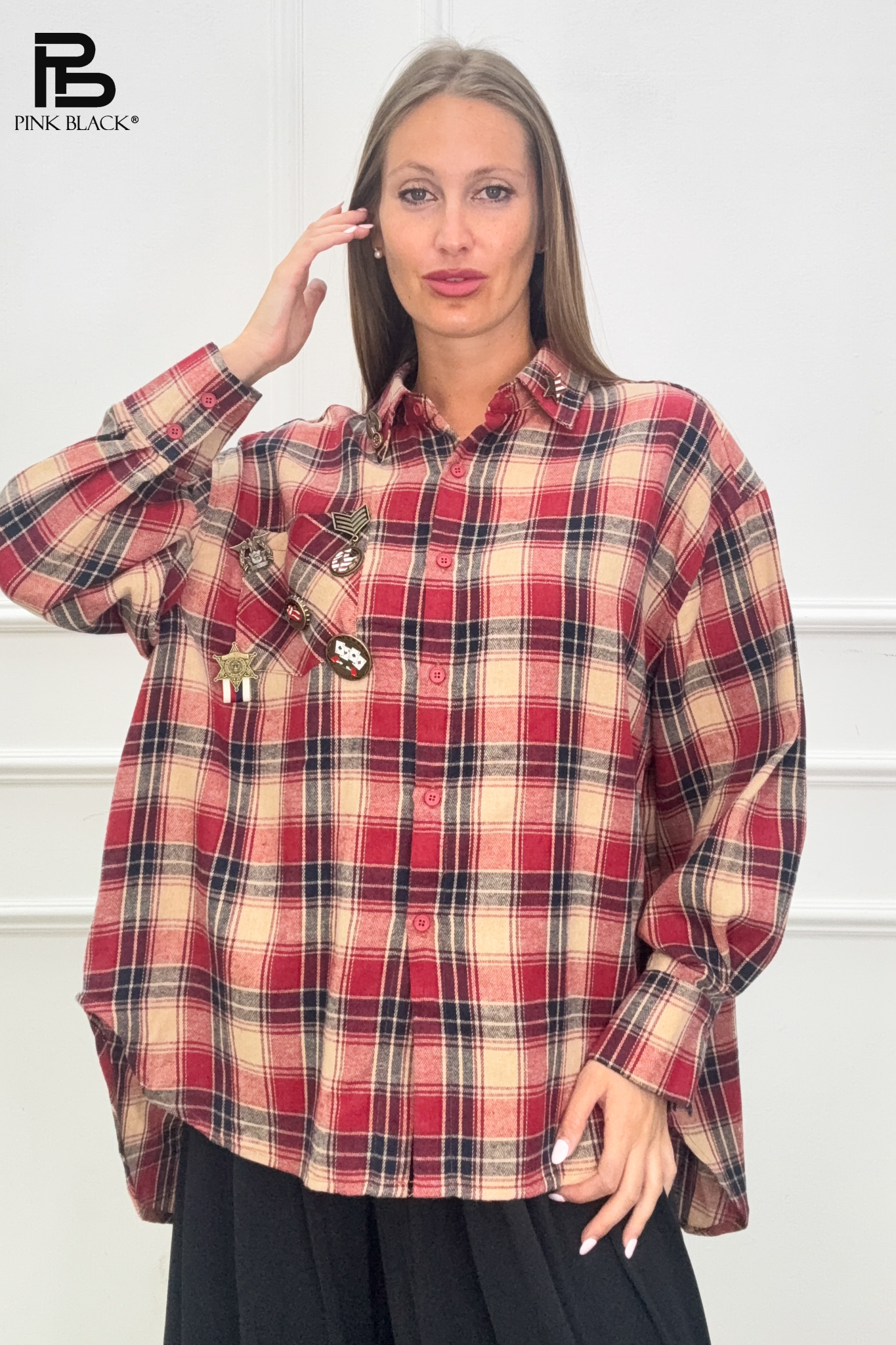 Oversized Shirt with Collar