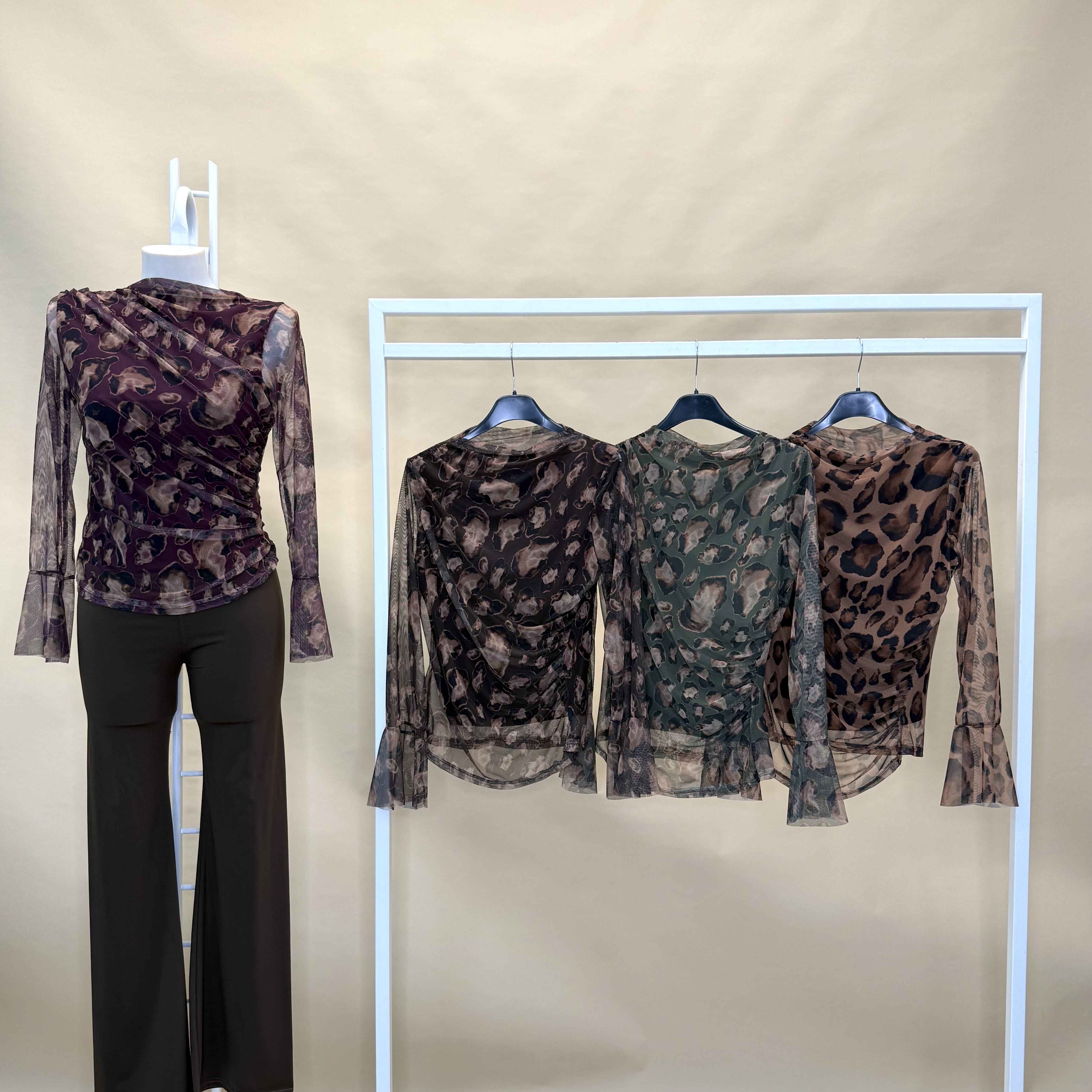Fitted Ruched Blouse