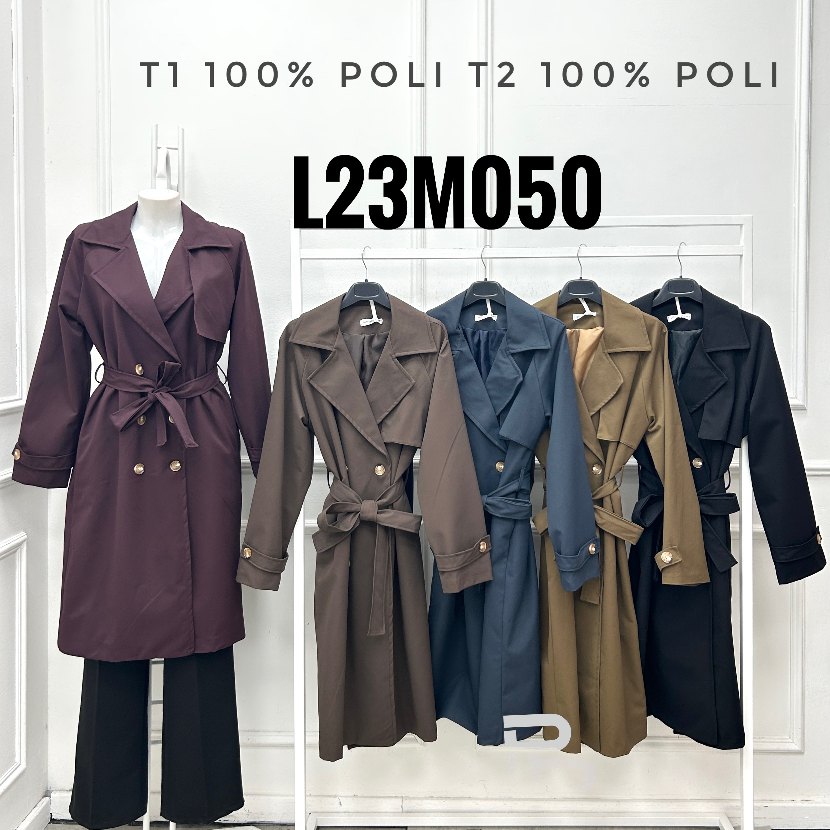 Tailored Belted Trench Coat