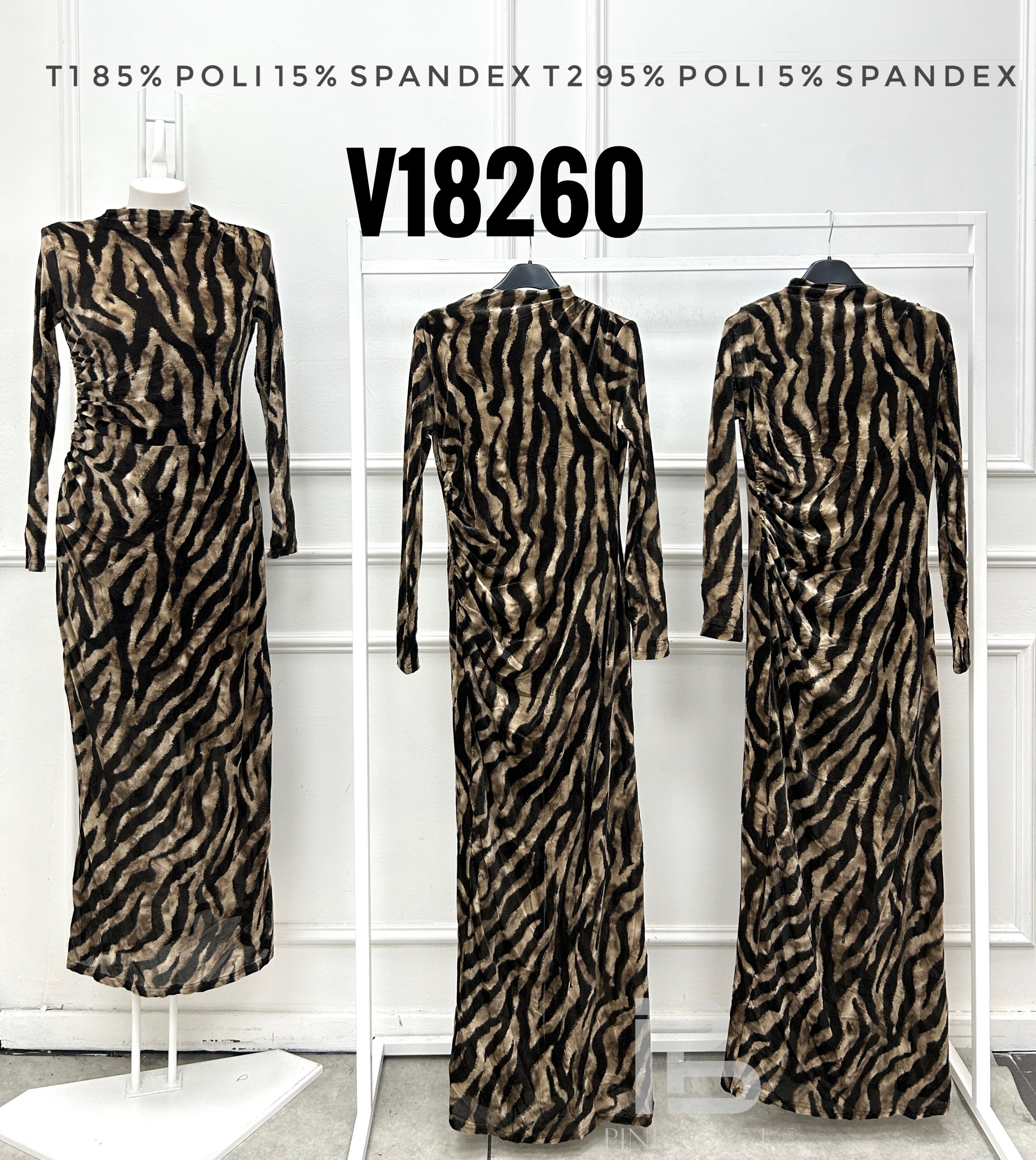 Fitted Midi Dress — Zebra