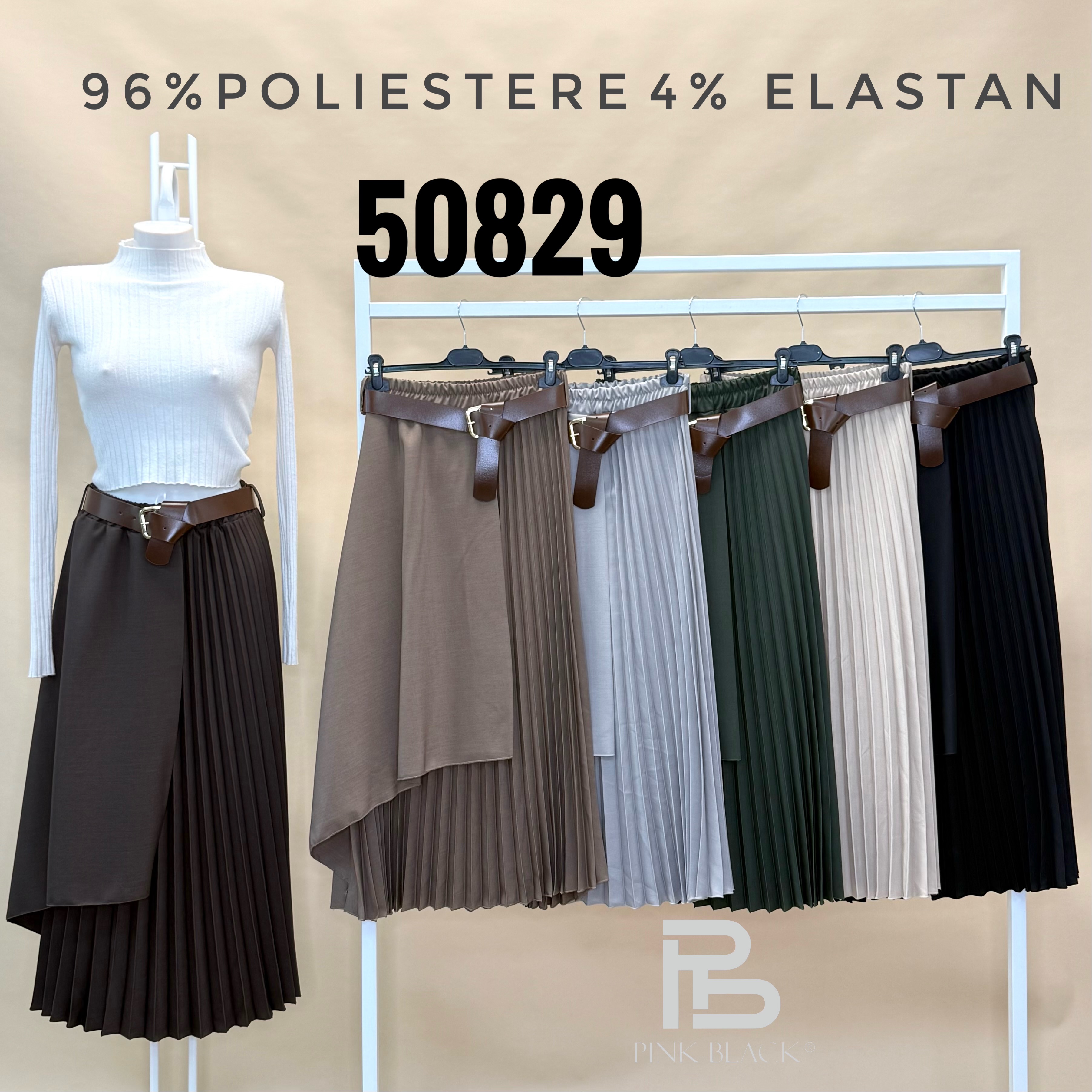 Pleated Midi Skirt