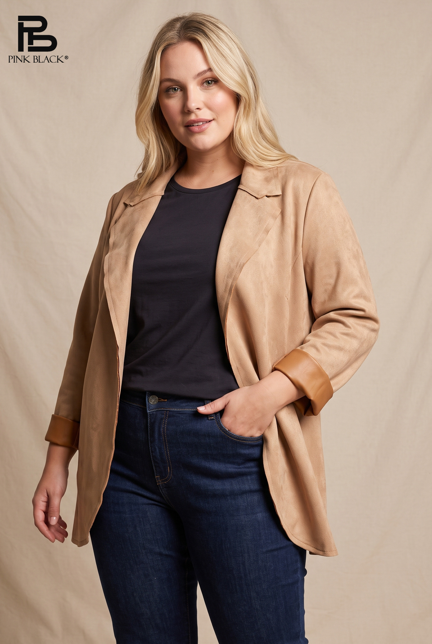 Longline Blazer with Lapels