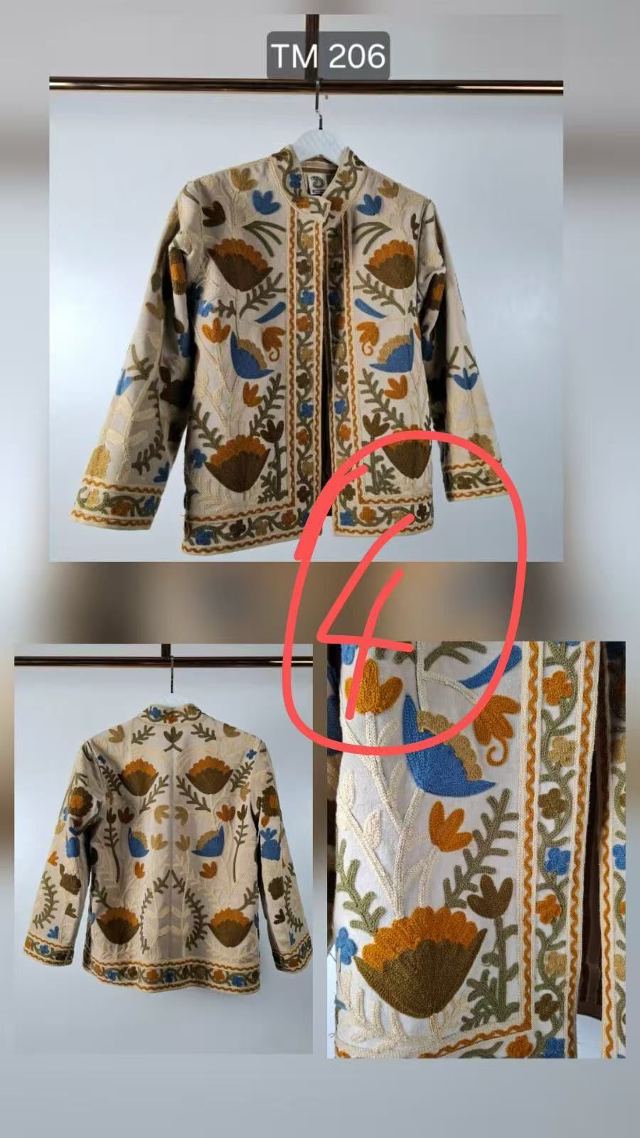 Short Jacket with Embroidery