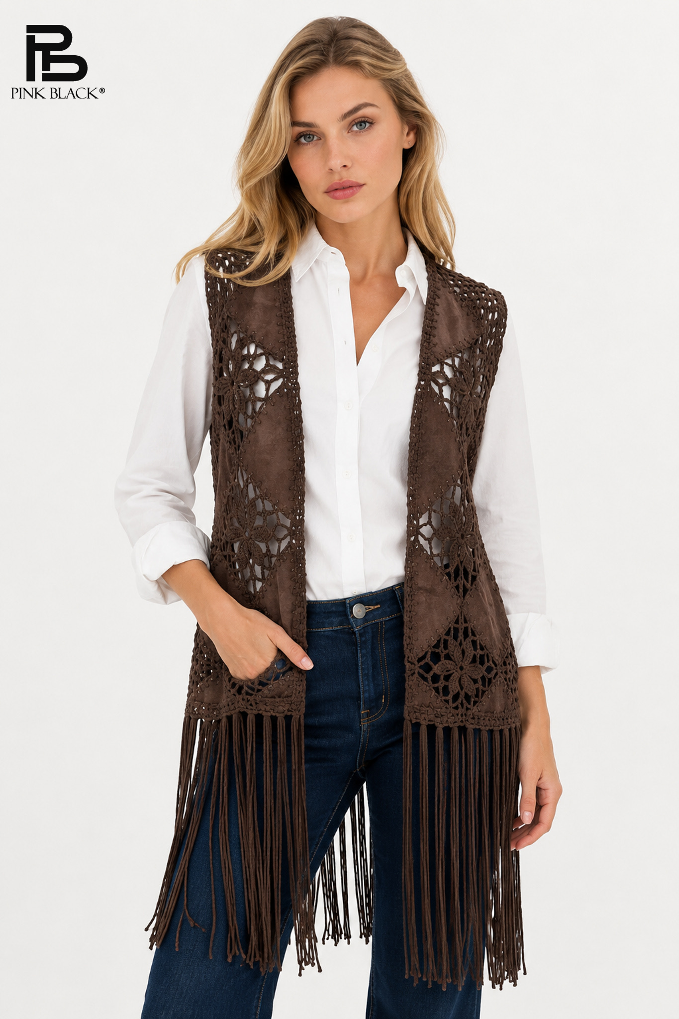 Long Openwork Vest