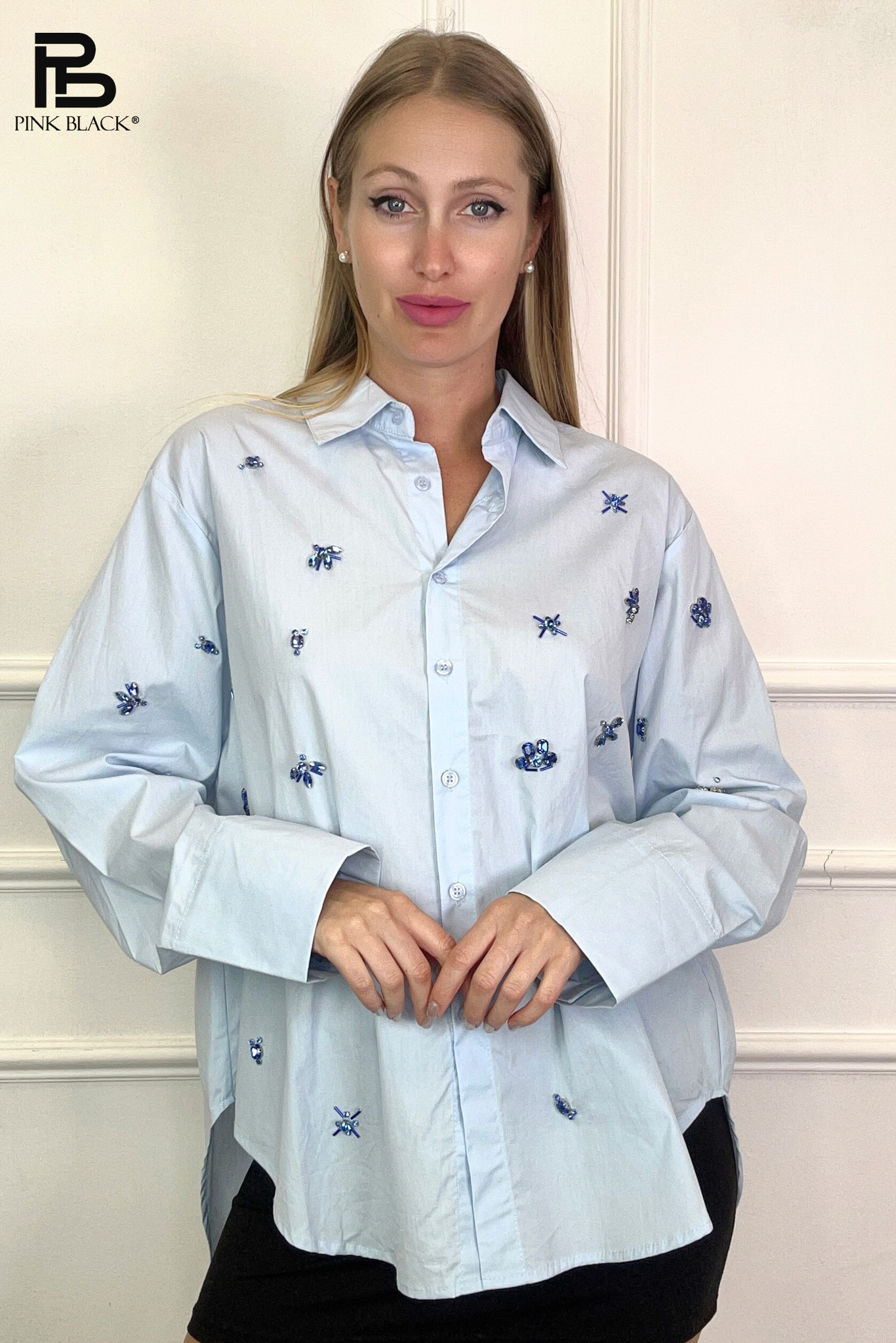 Oversized Shirt with Embroidery