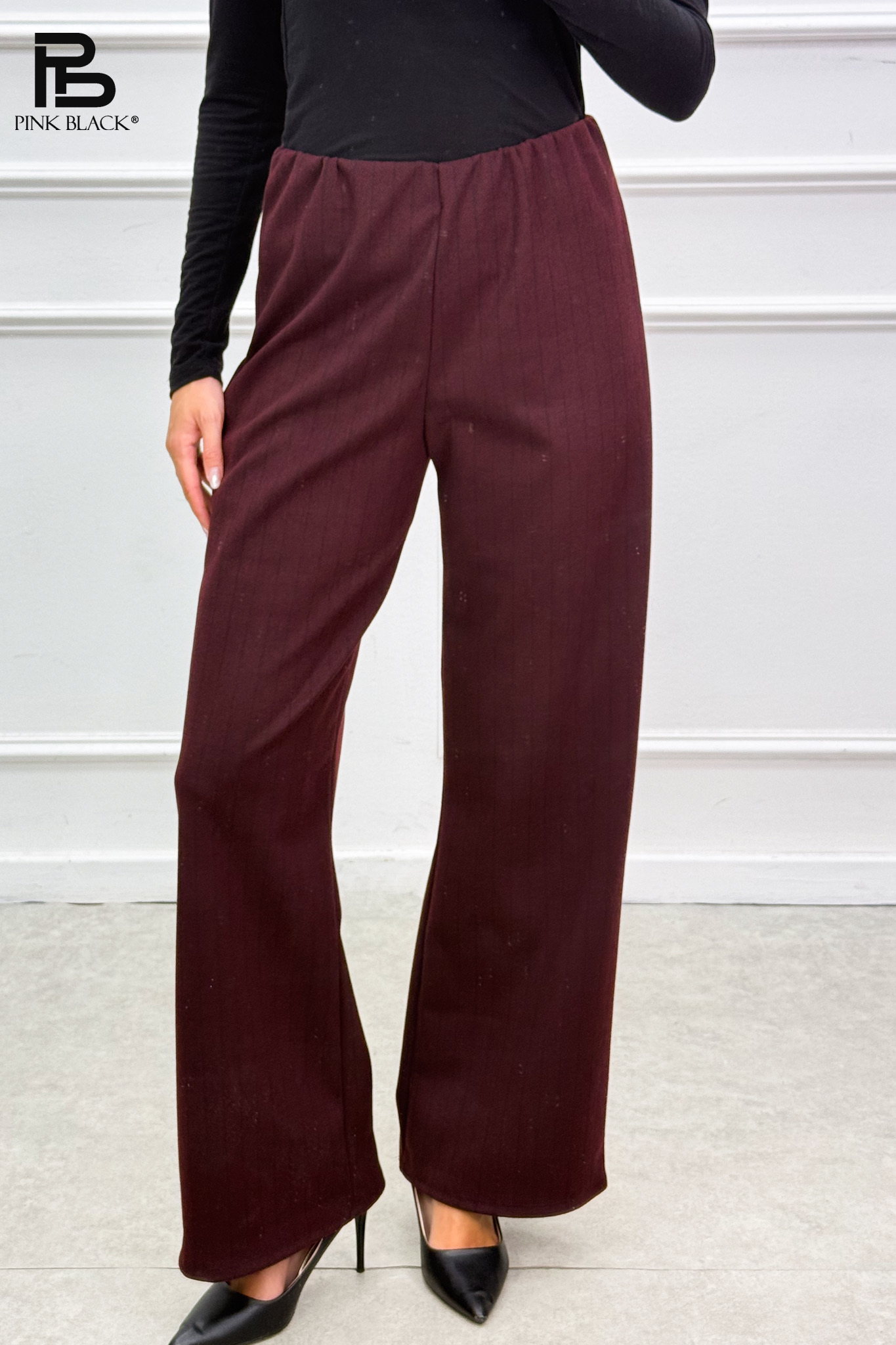 Wide-Leg Trousers with Elastic Waist