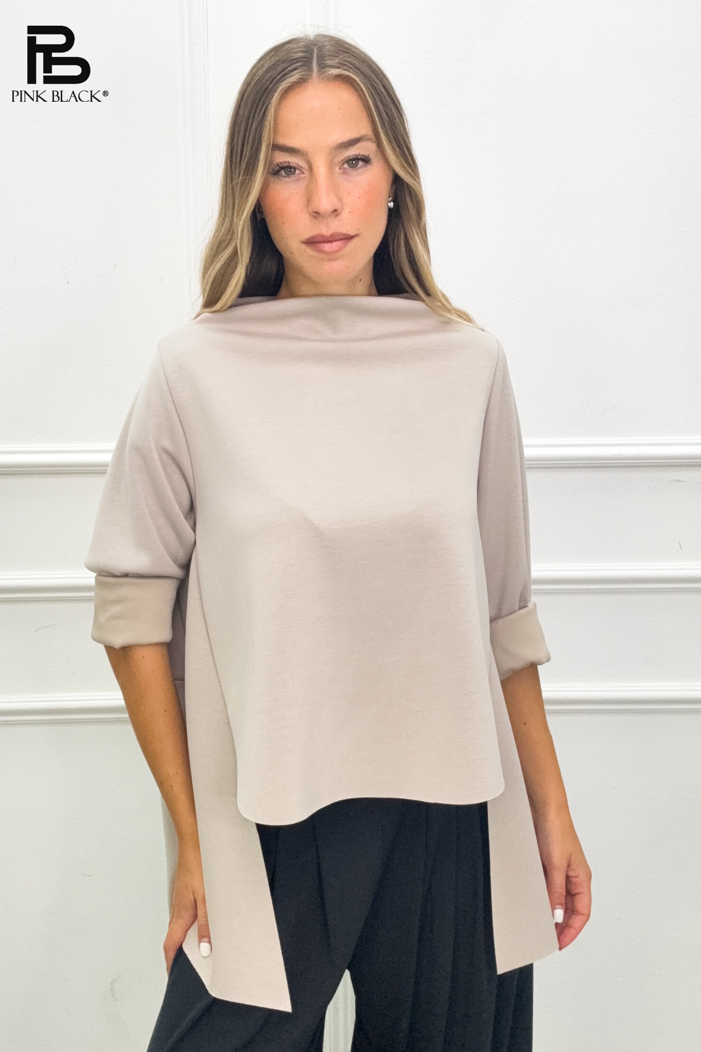 Relaxed Top with Asymmetric Hem