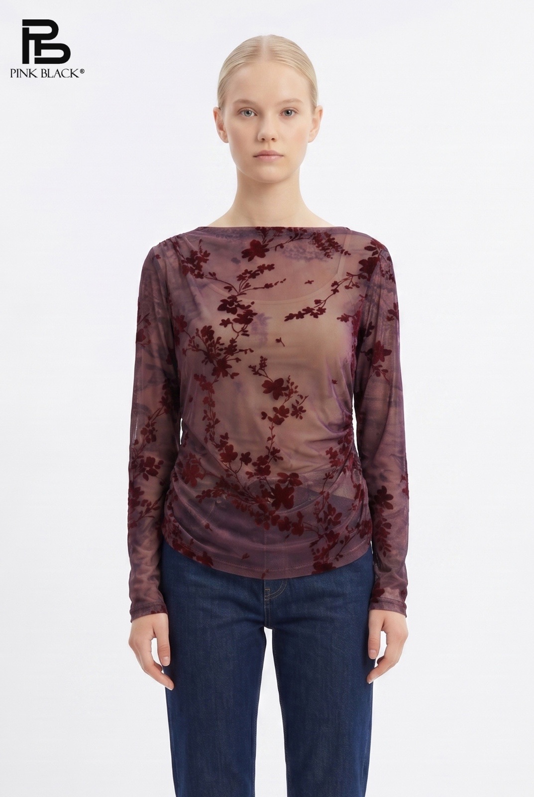Fitted Ruched Blouse