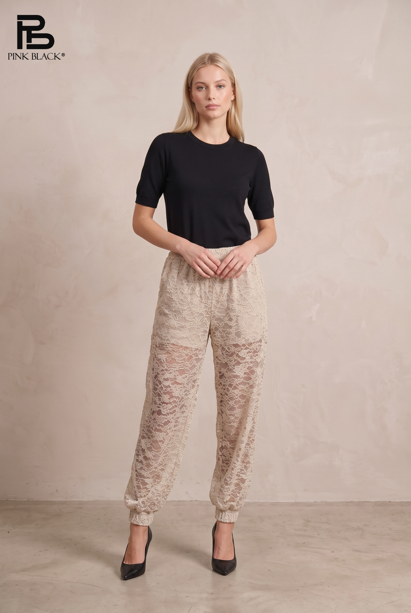 Lace Jogger Pants