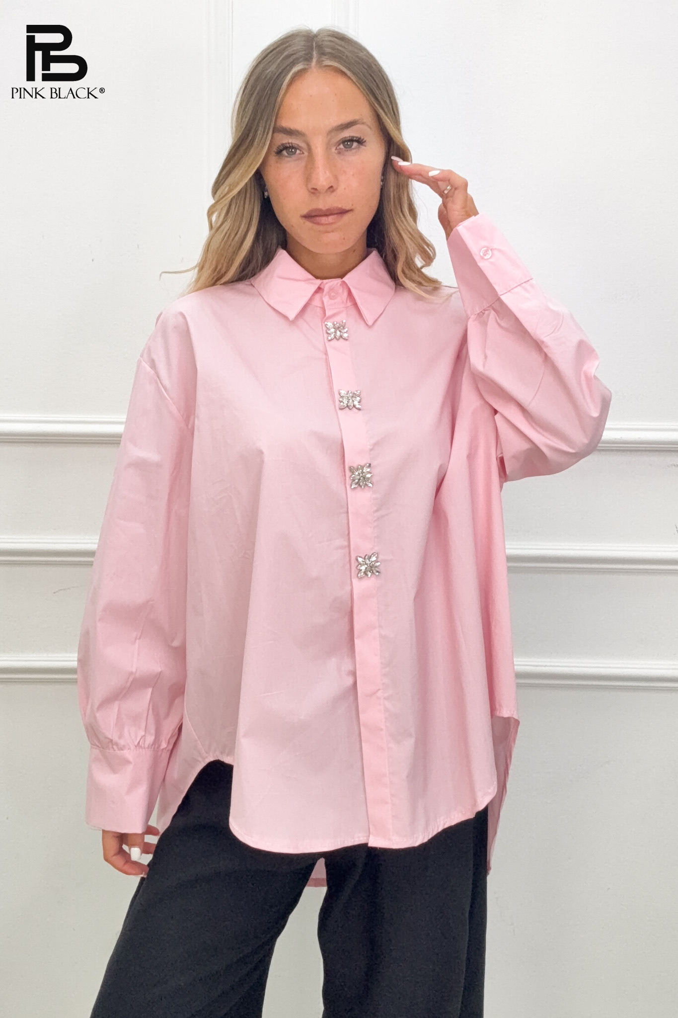 Oversized Shirt with Collar