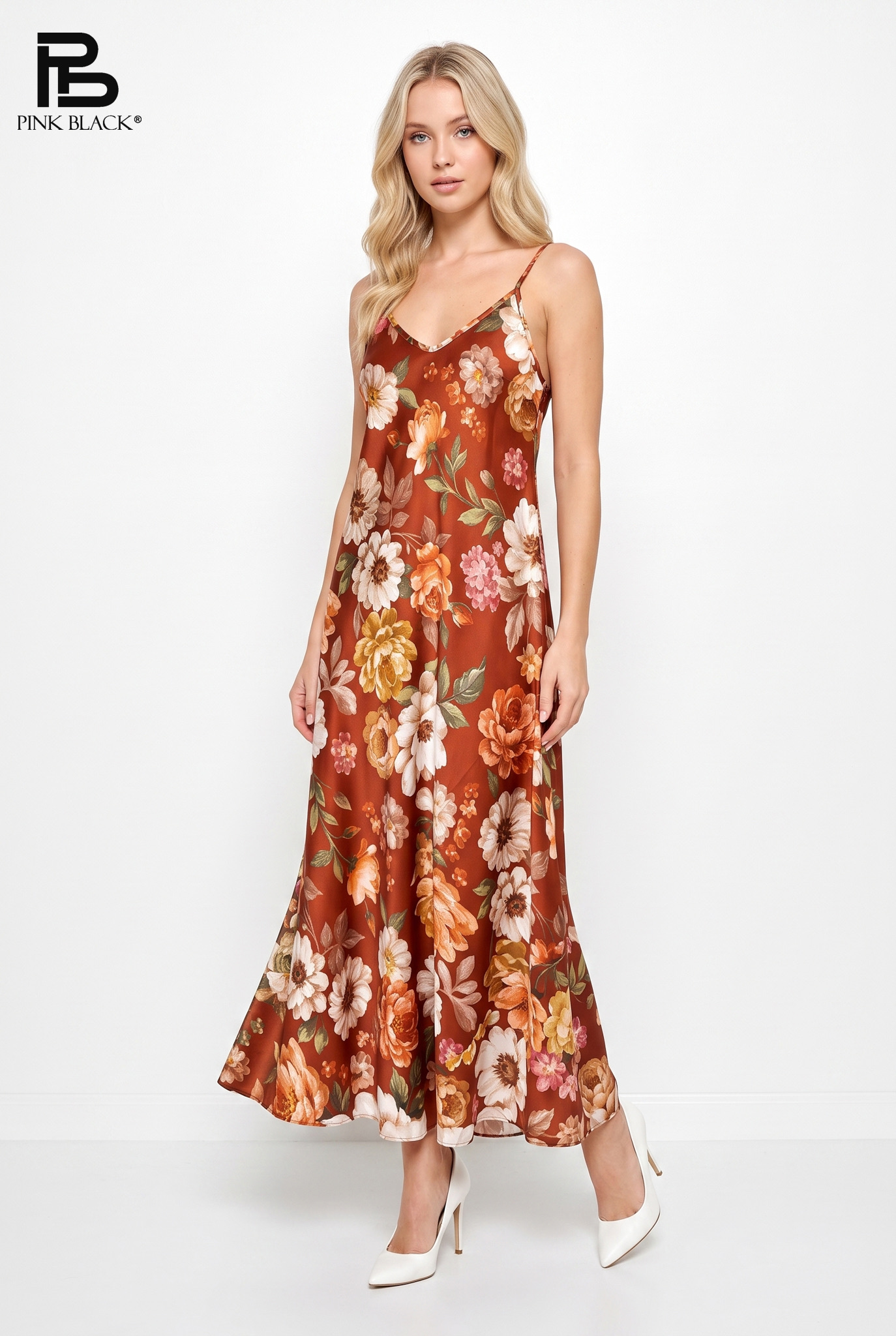A-line Maxi Dress with V-neck