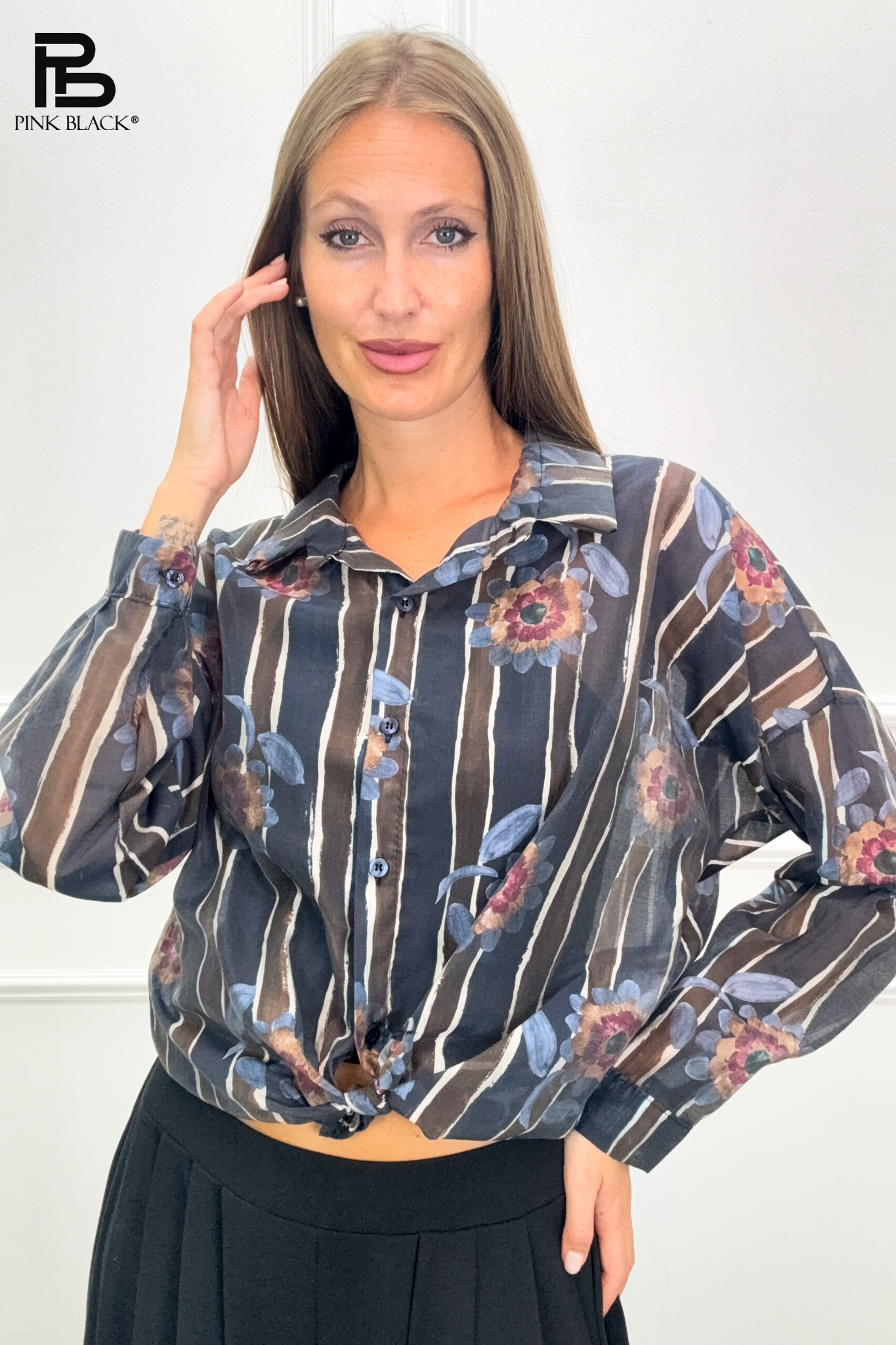 Oversized Shirt with Drawcords