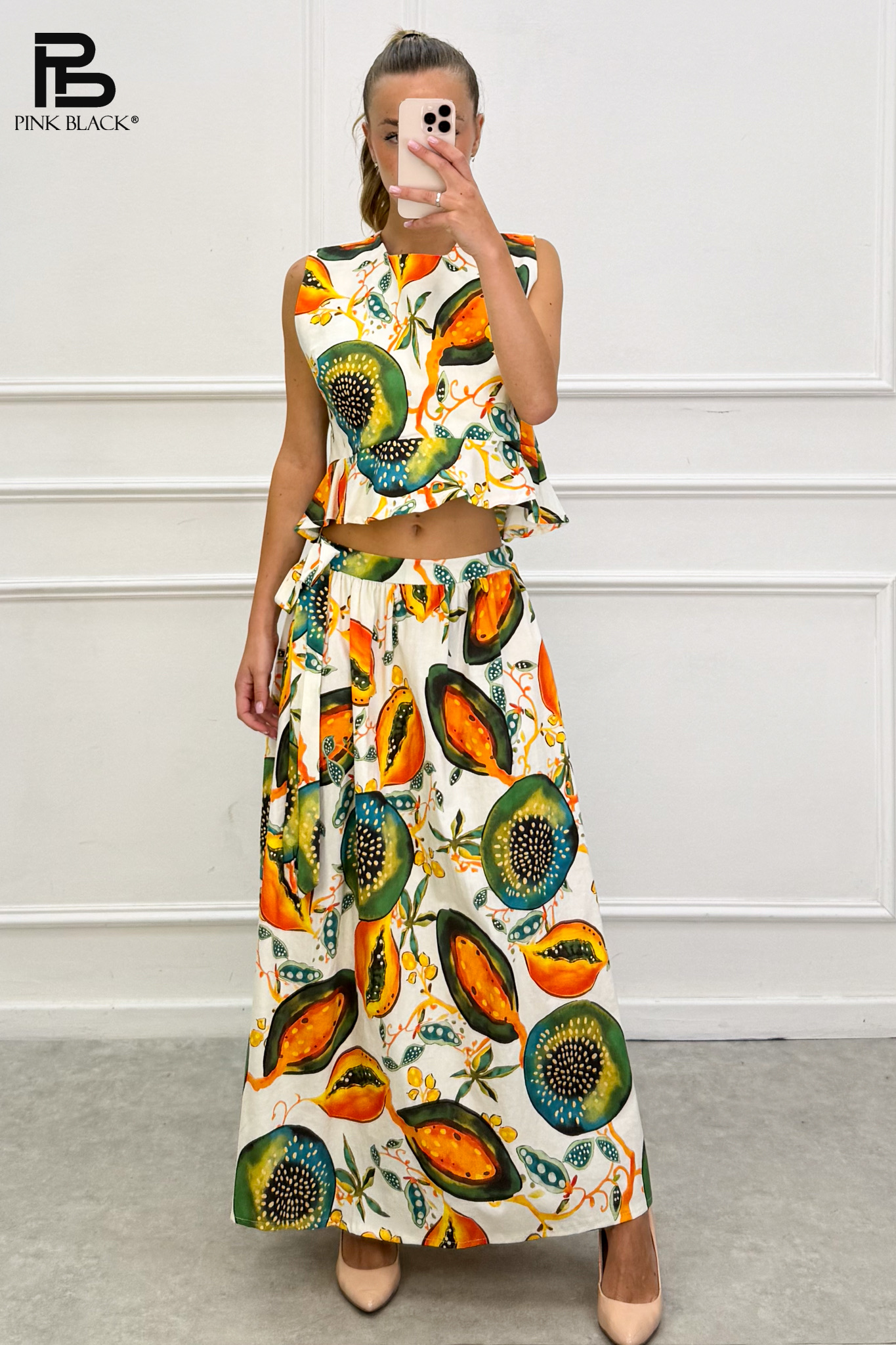 Ruffled Maxi Two-Piece Set