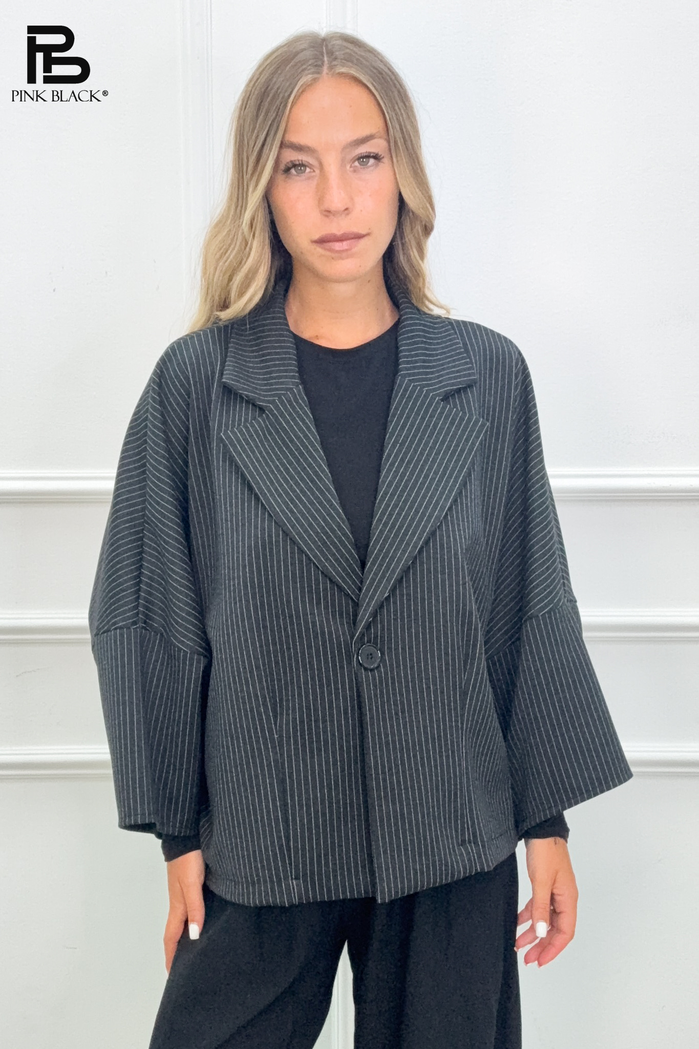 Oversized Striped Blazer