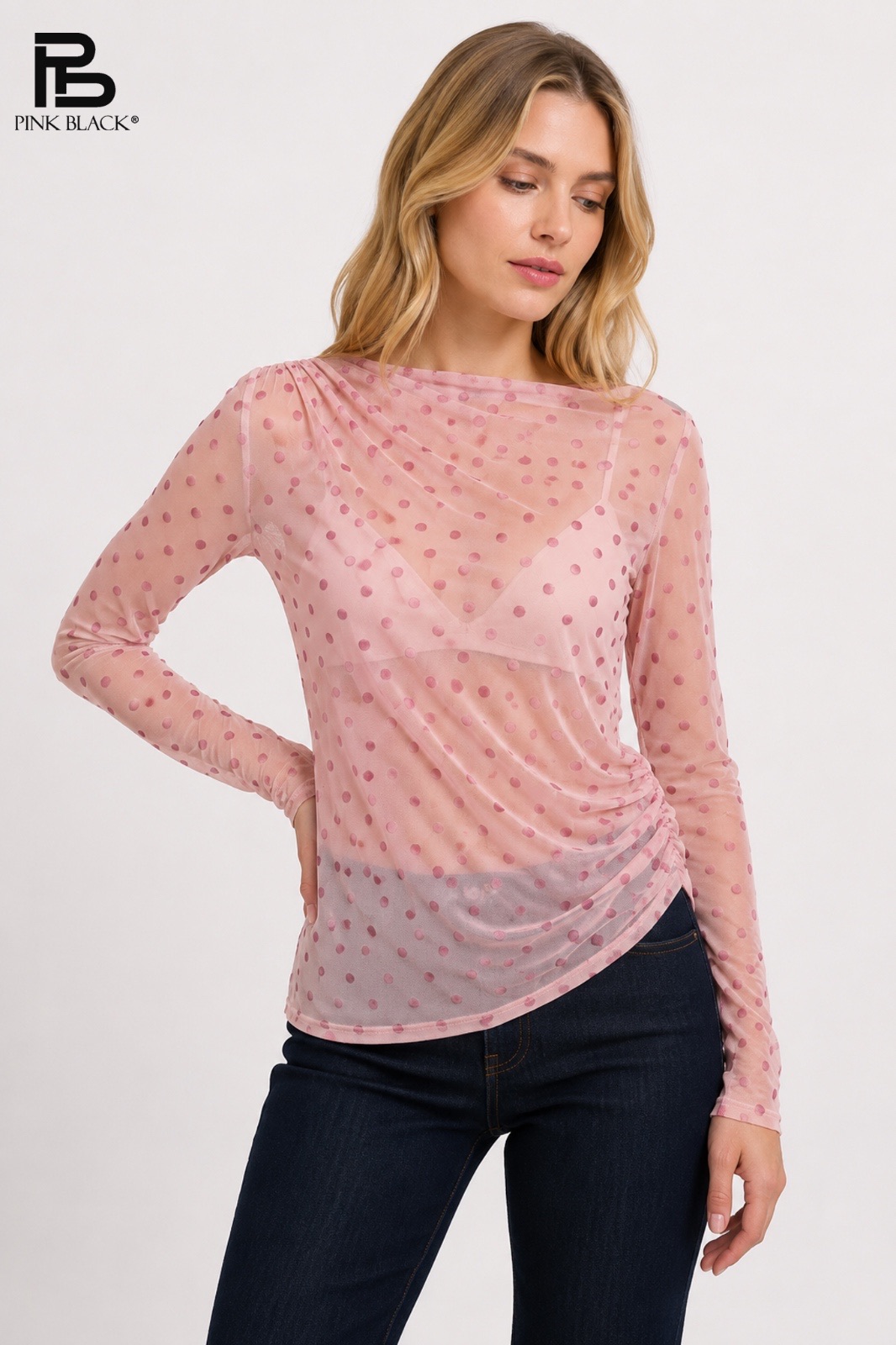 Fitted Ruched Blouse