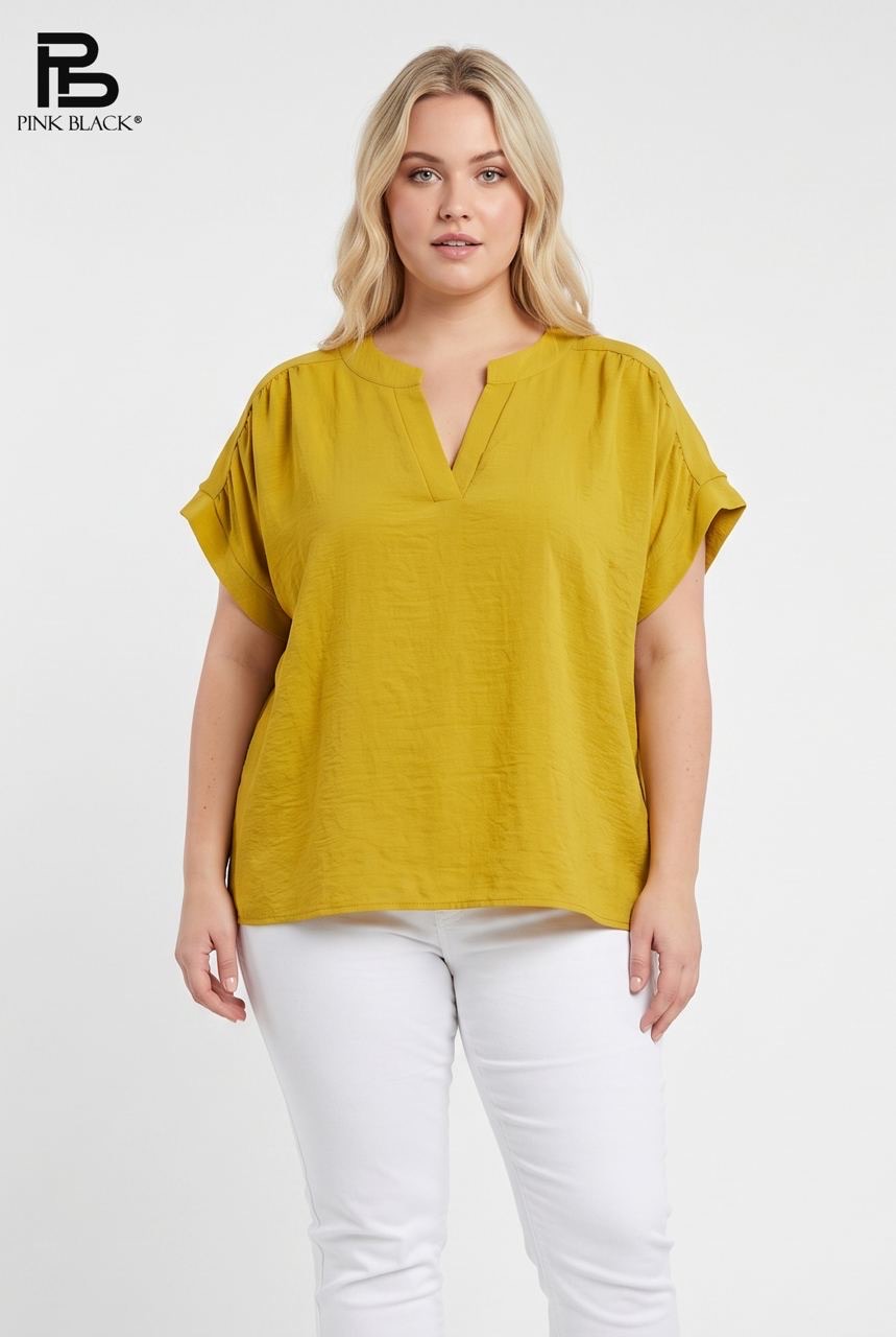 Relaxed V-Neck Blouse
