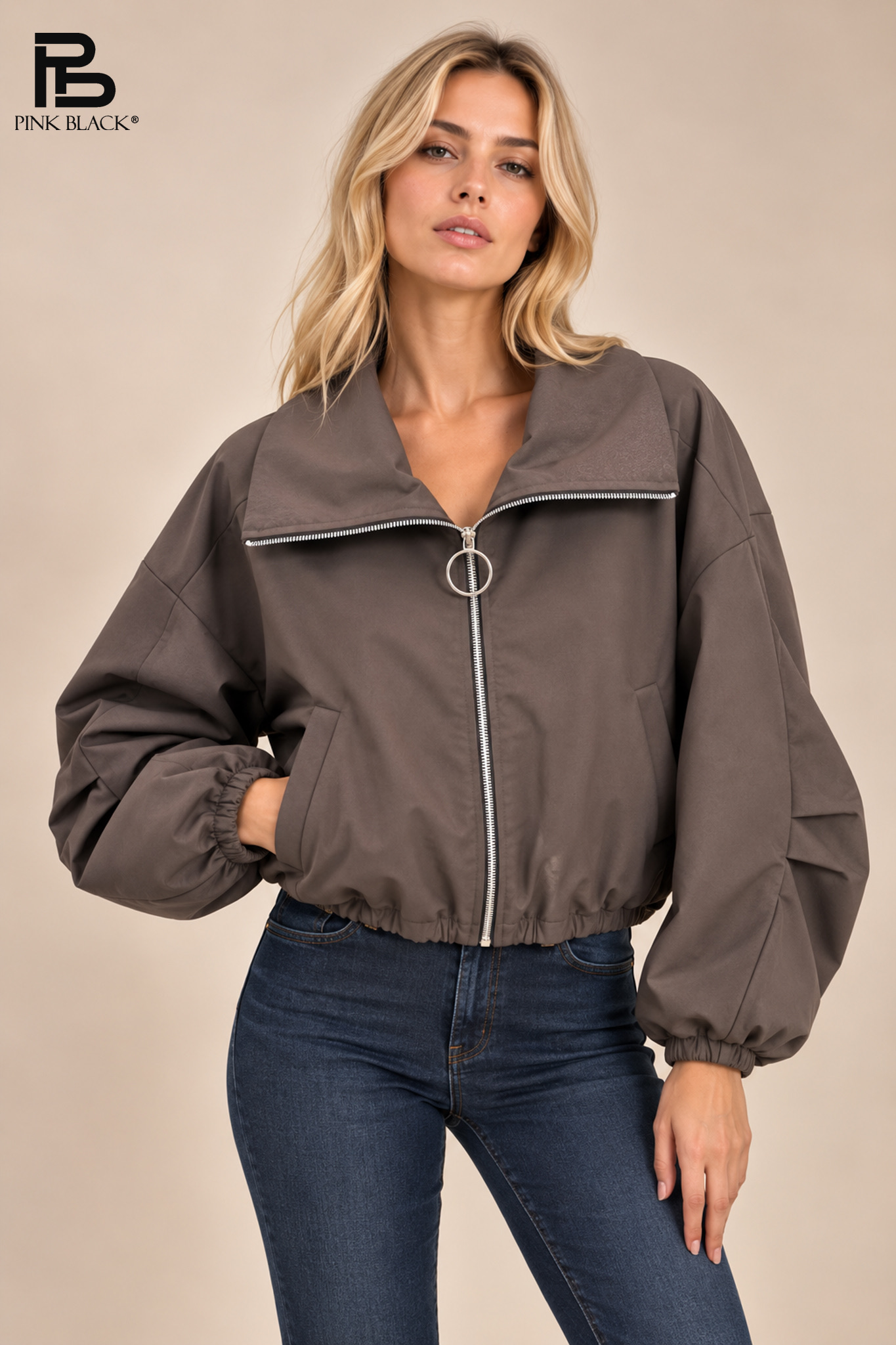 Oversized Jacket with Collar