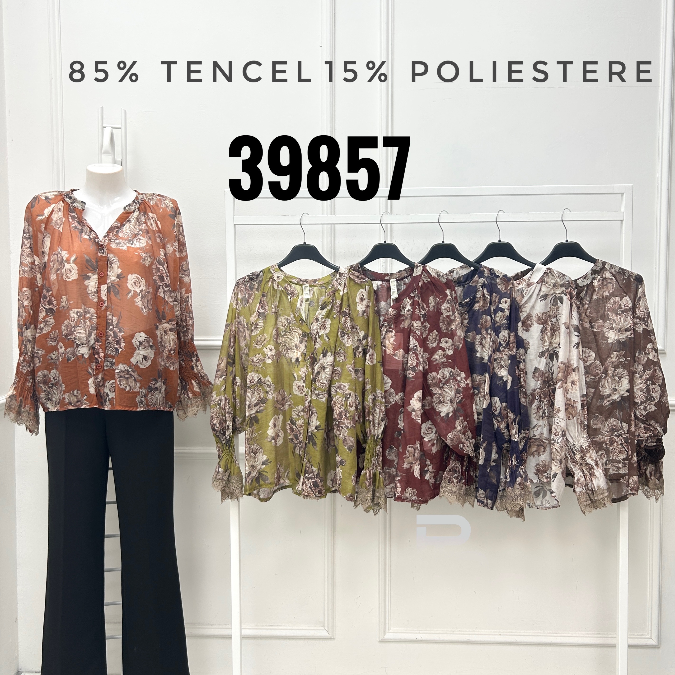 Relaxed Blouse with Lace